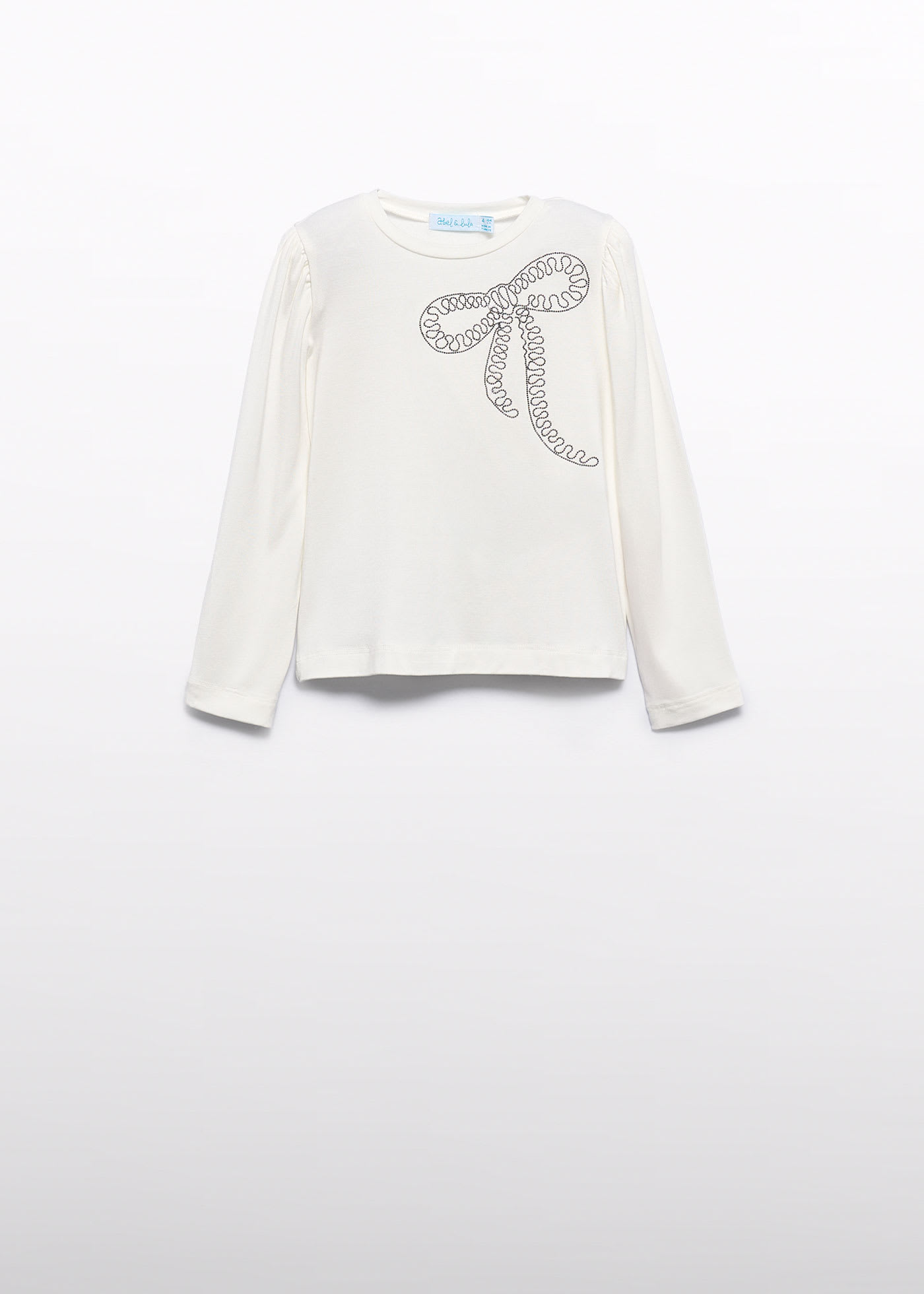 Girl Embroidered T-Shirt with Bow