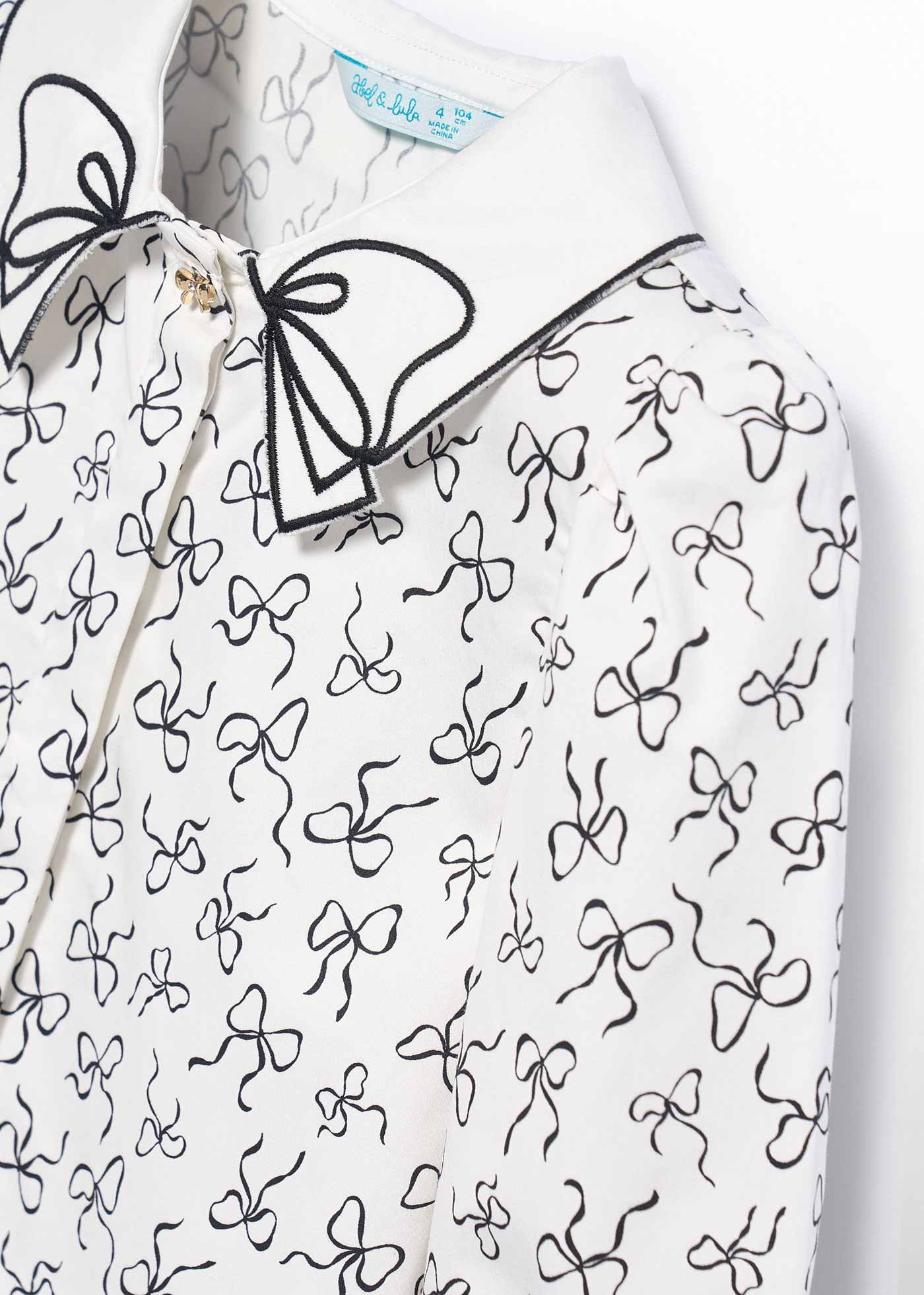 Chemisier en popeline de satin fille