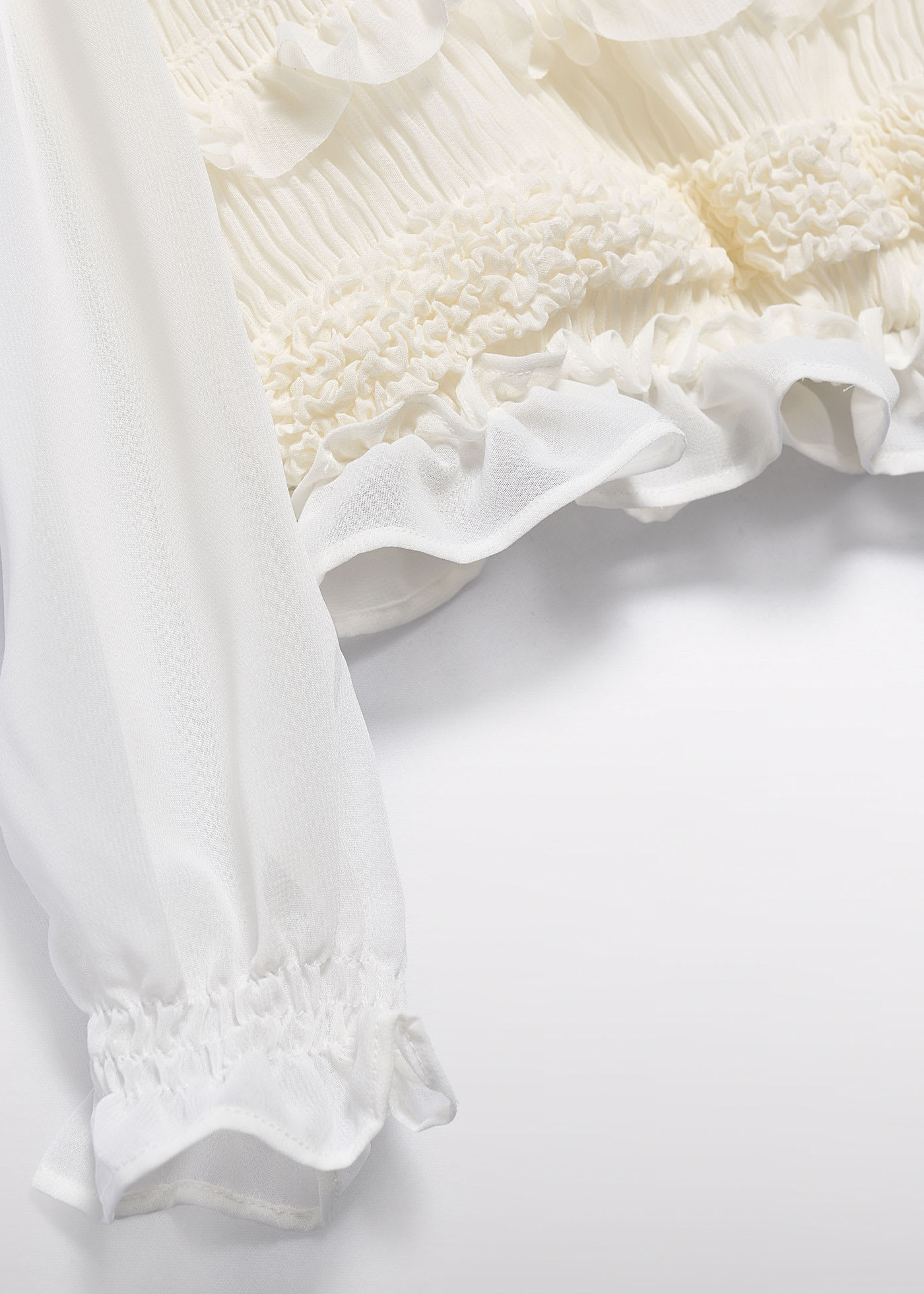 girls chiffon honeycomb blouse