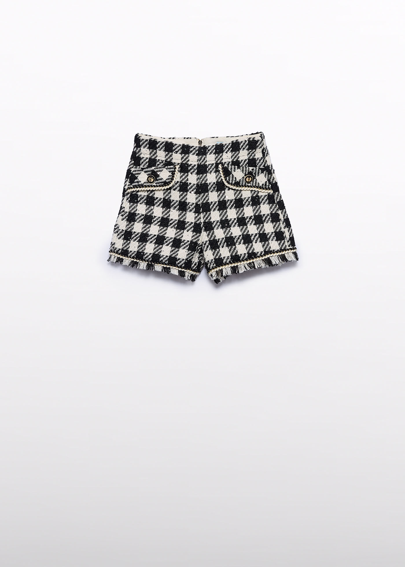 Girl Vichy Sequin Bermuda Shorts