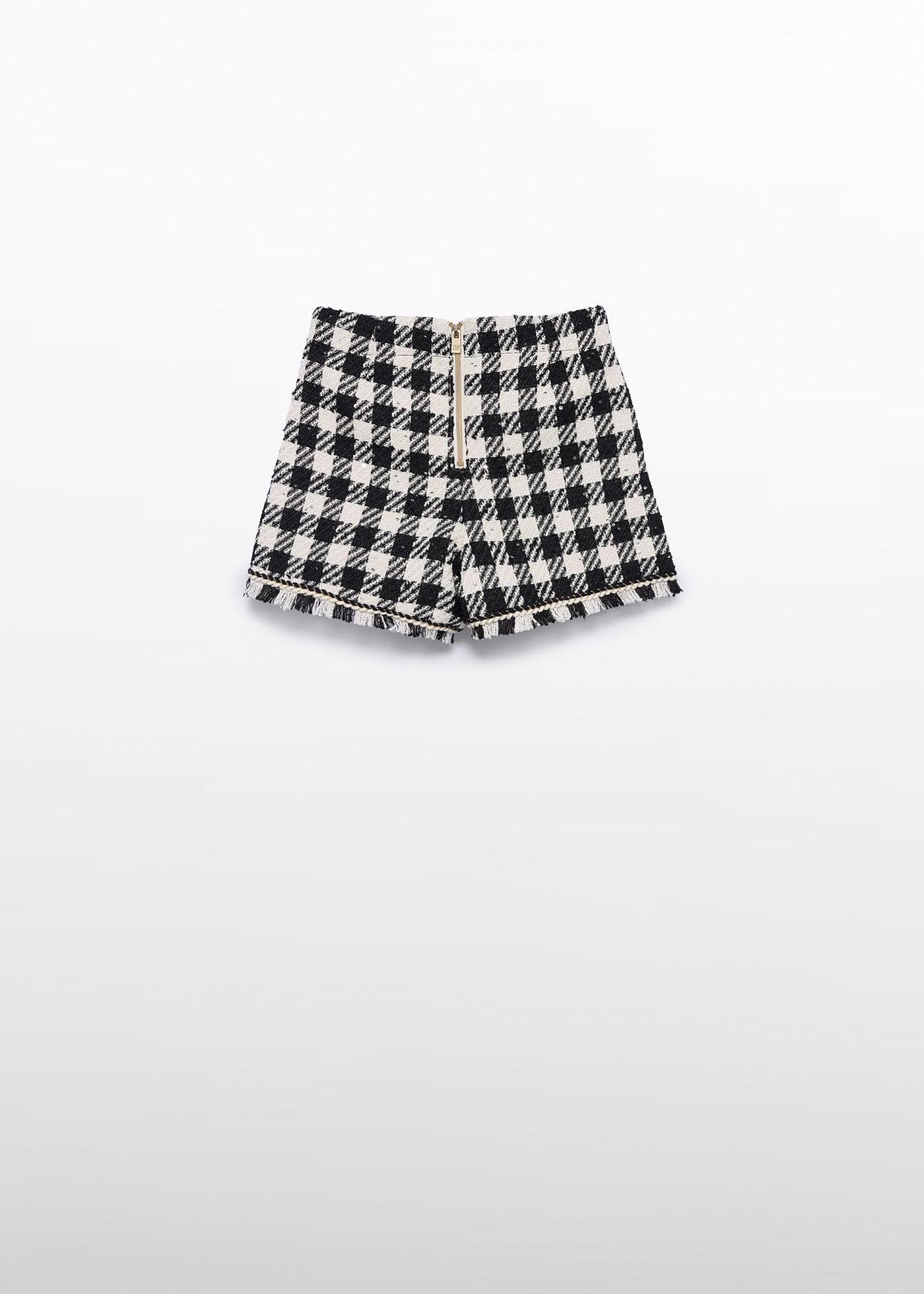 Girl Vichy Sequin Bermuda Shorts