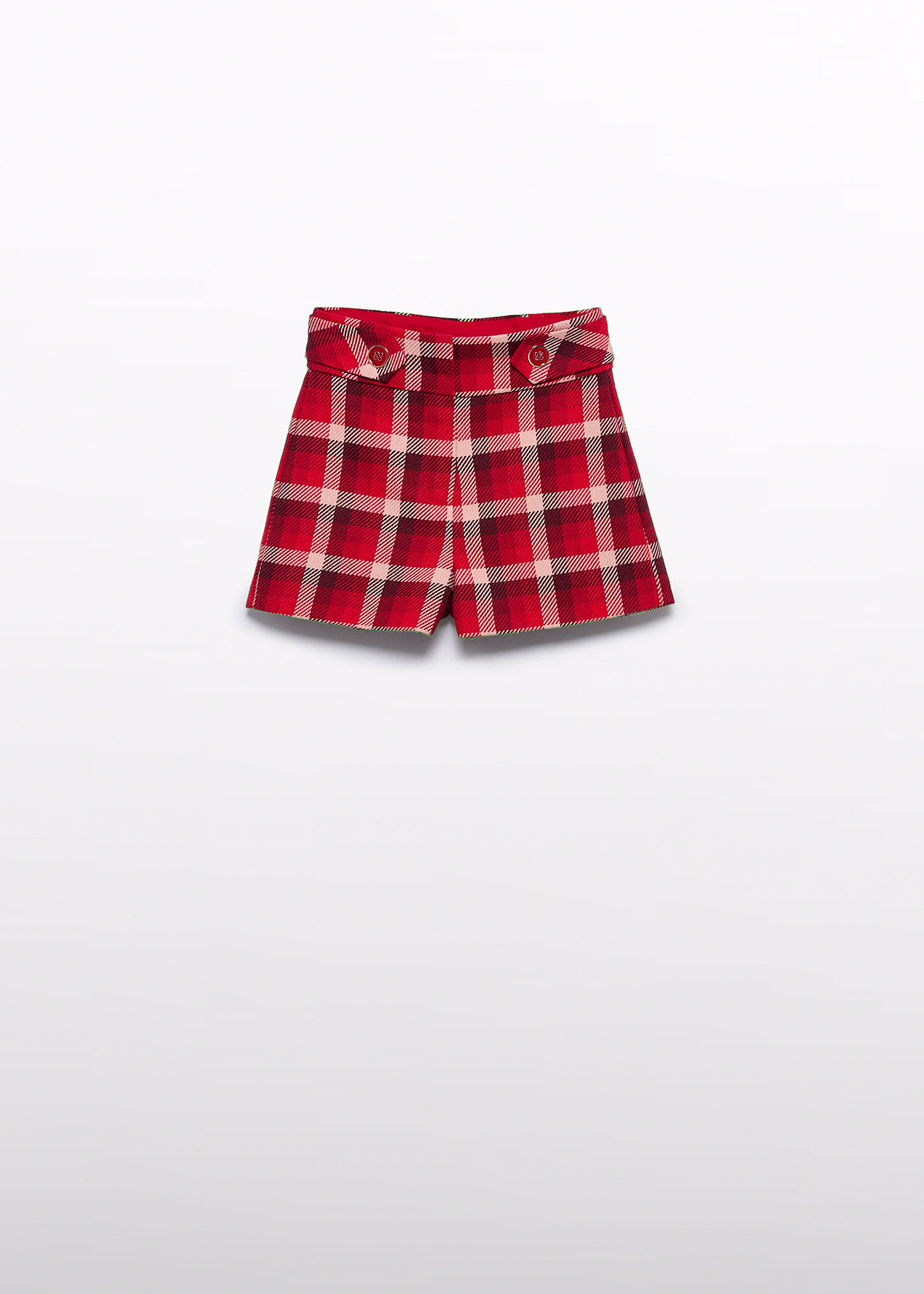 girls checked bermuda shorts
