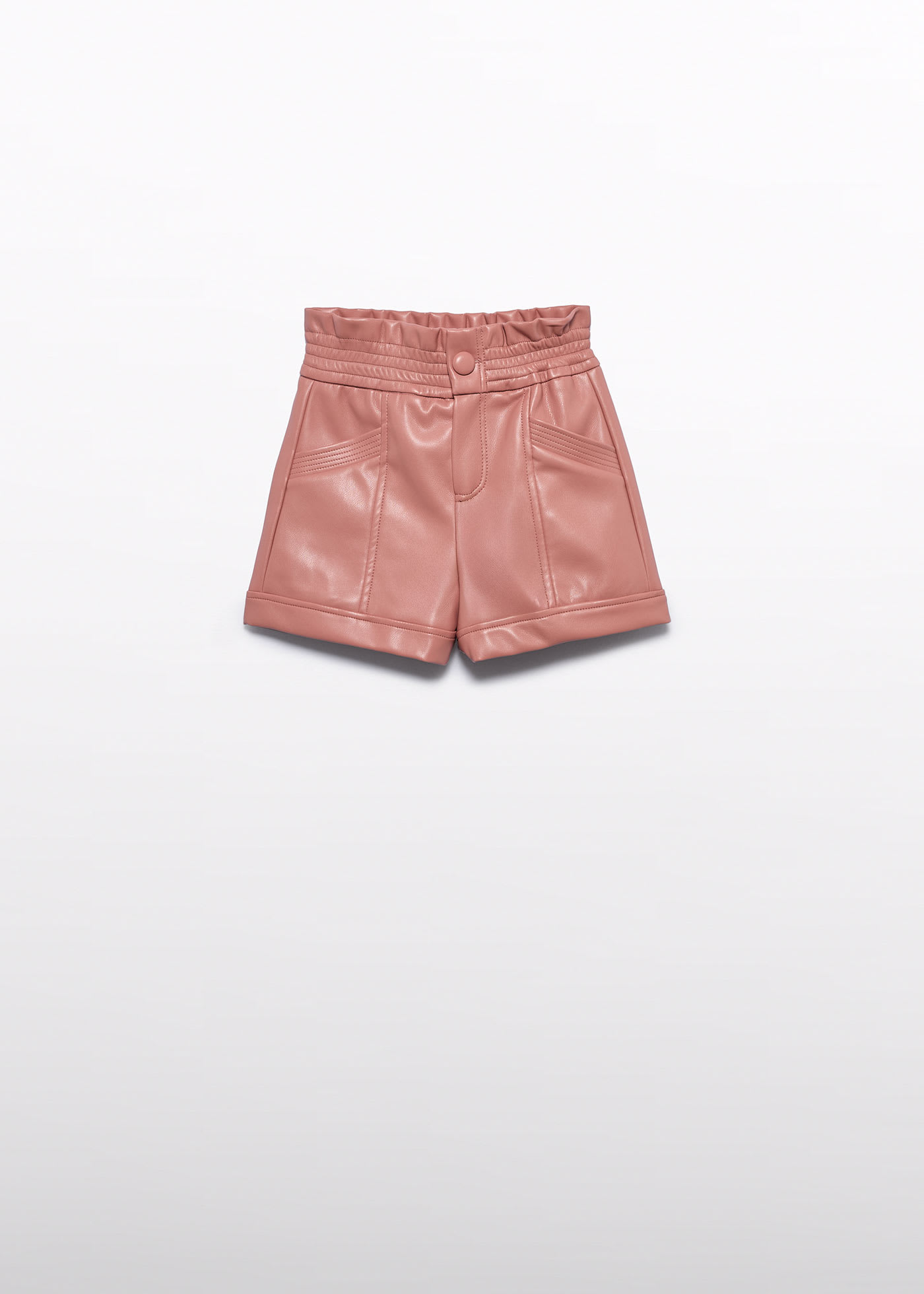 Girl Faux Leather Bermuda Shorts