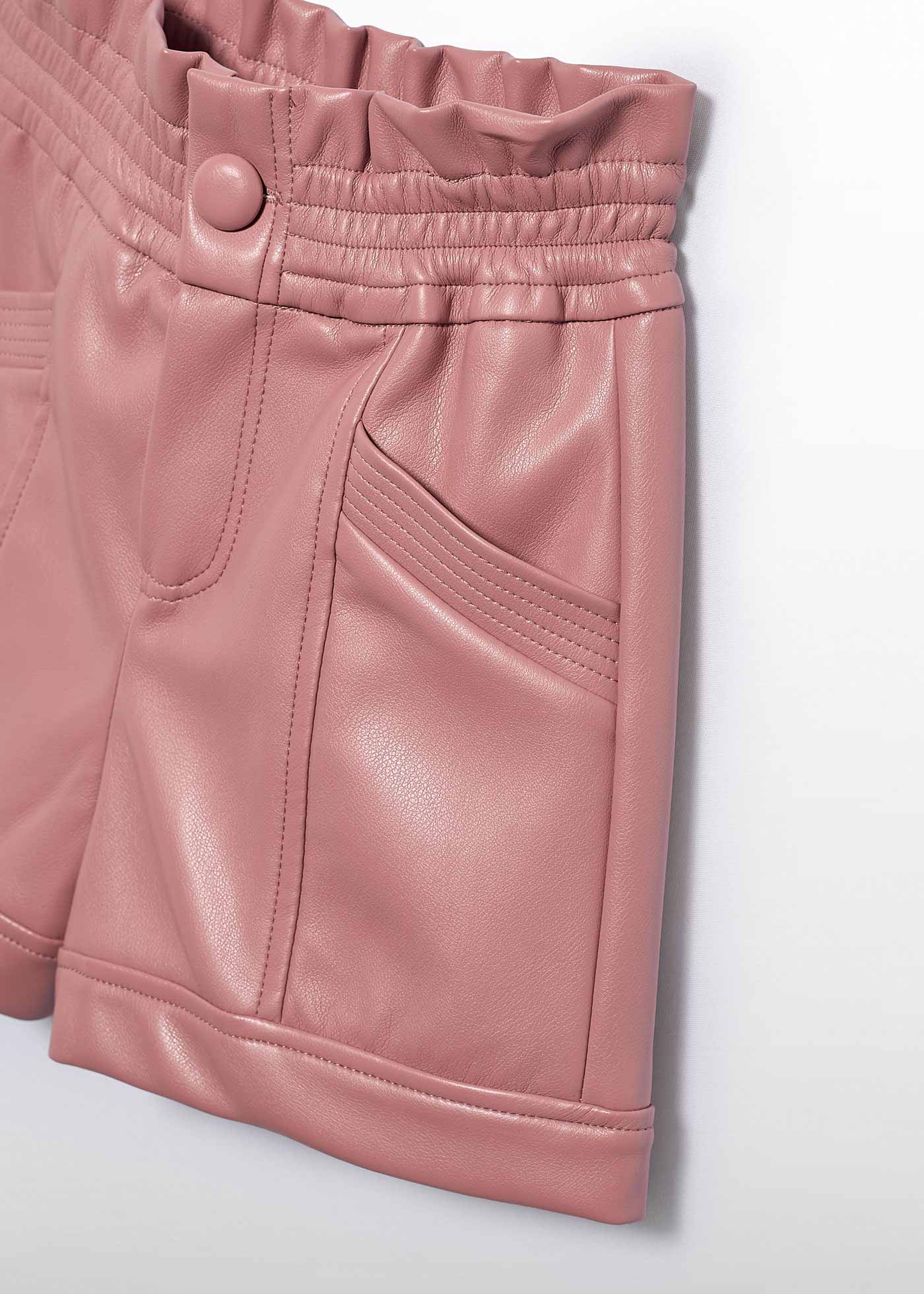 Girl Faux Leather Bermuda Shorts