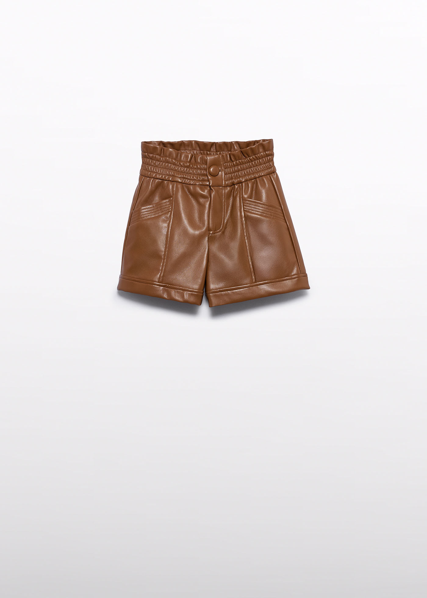 Girl Faux Leather Bermuda Shorts