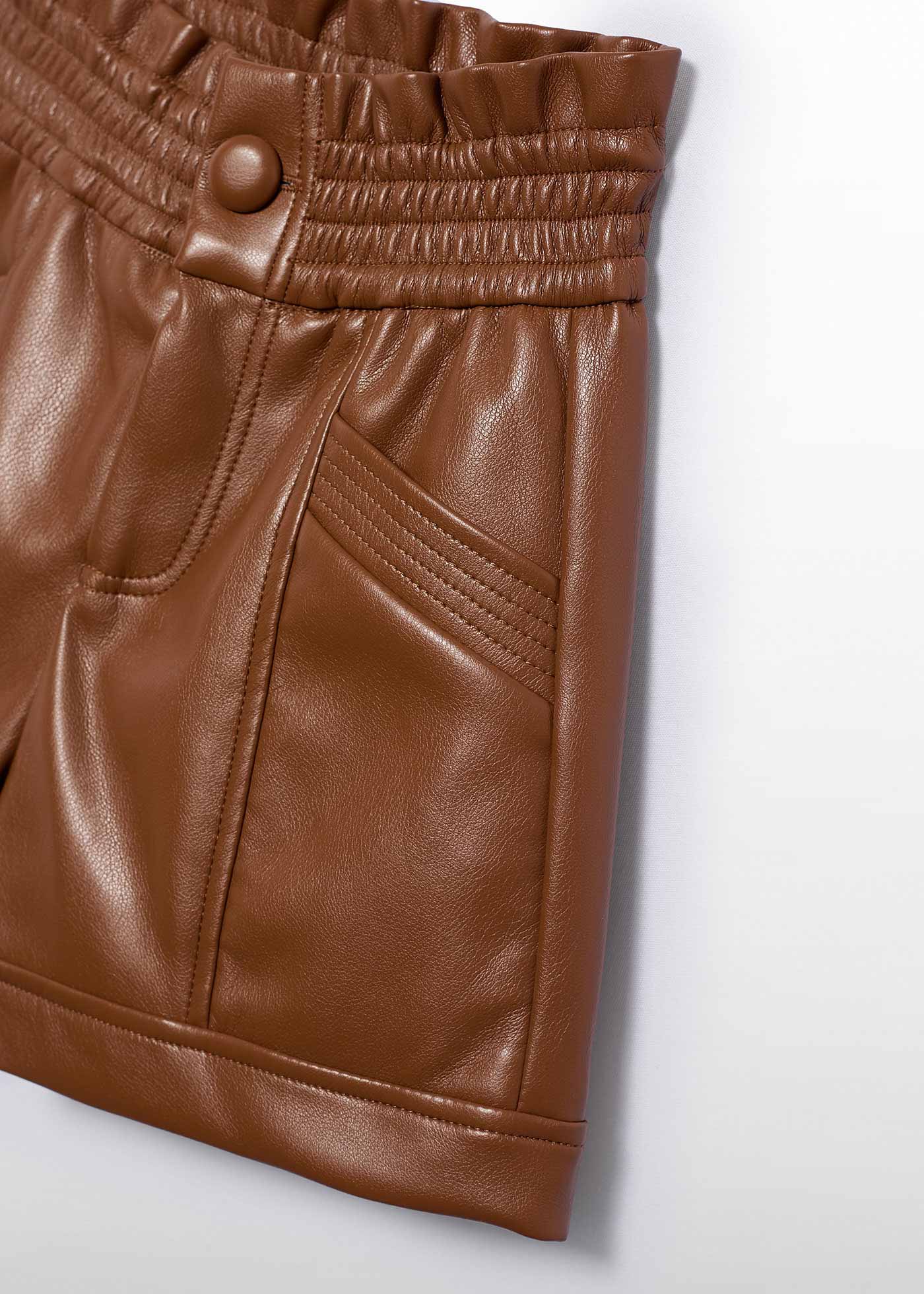 Girl Faux Leather Bermuda Shorts