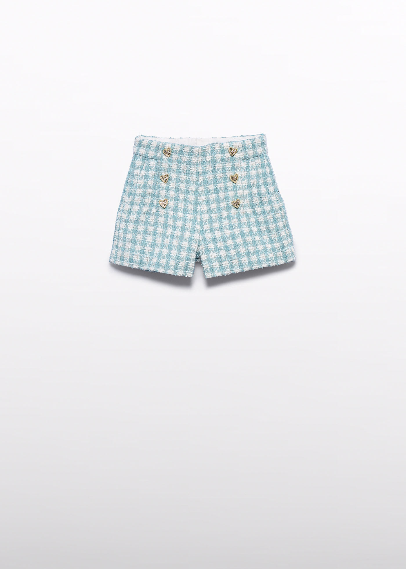 Bermuda cuadros lurex niña