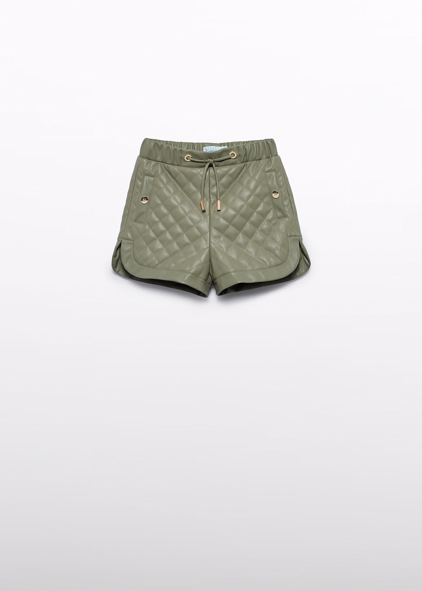Bermuda en faux cuir matelassé fille Bermuda en faux cuir matelassé fille