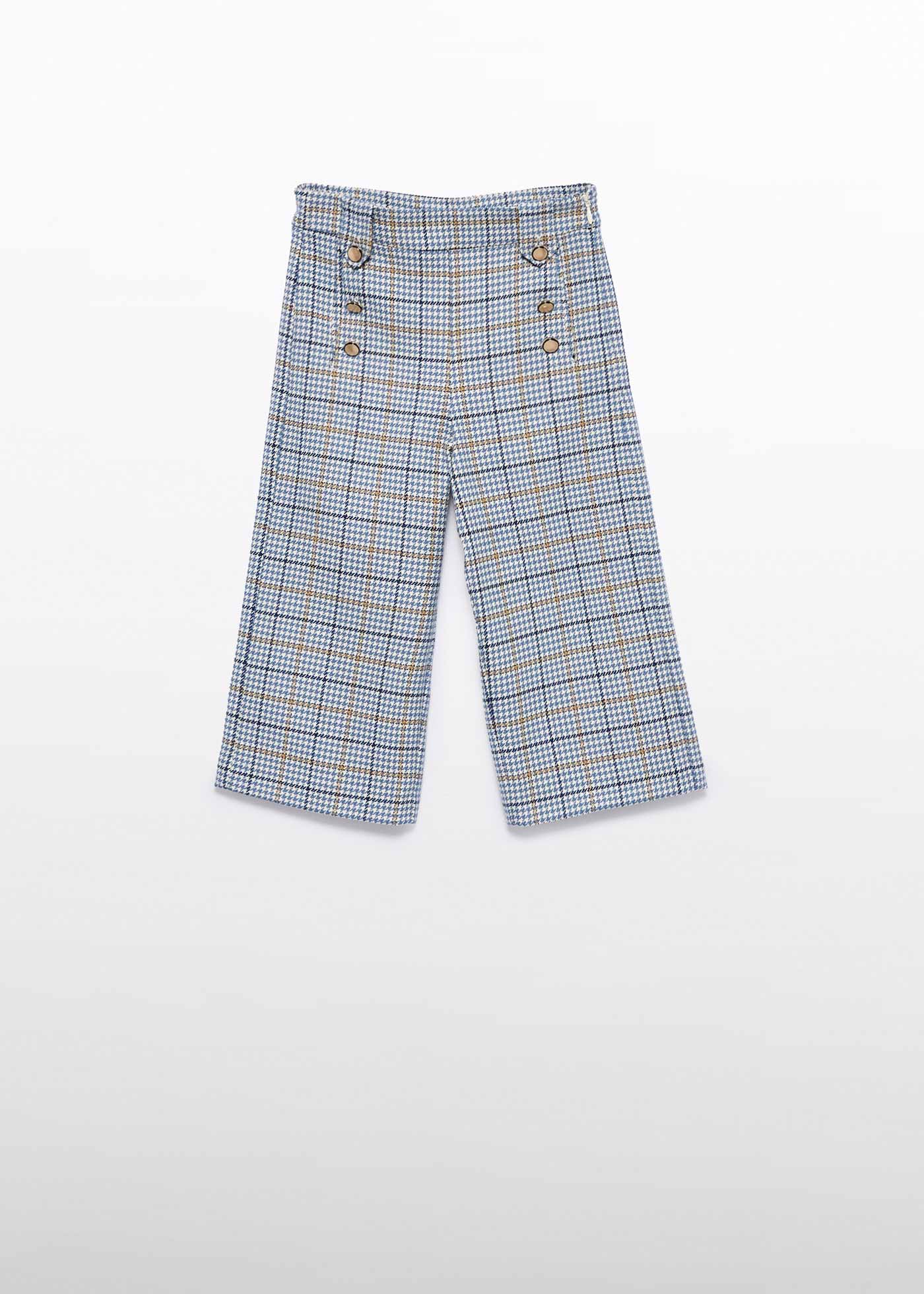 Pantalón culotte cuadros niña