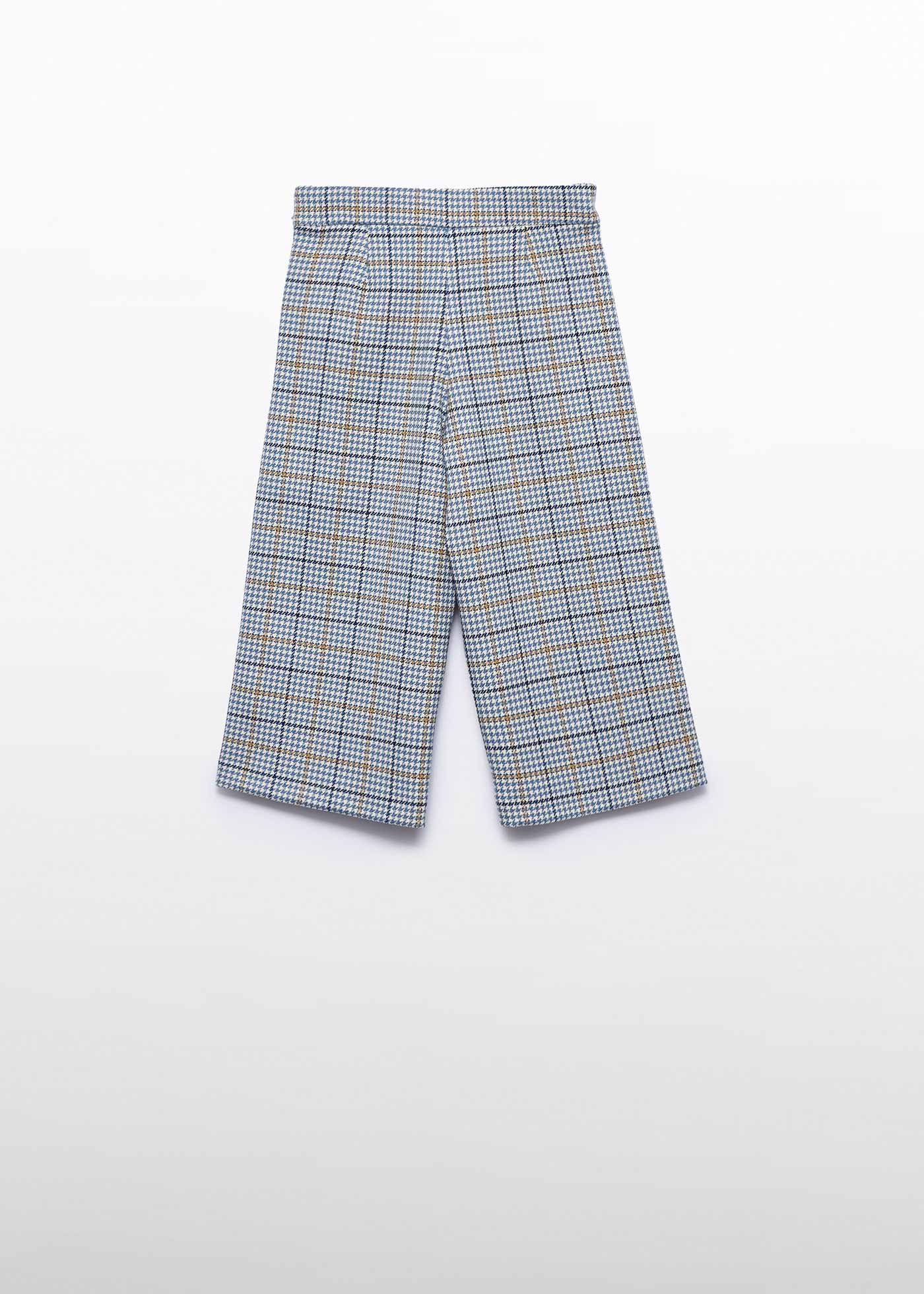 Pantalon culotte à carreaux fille