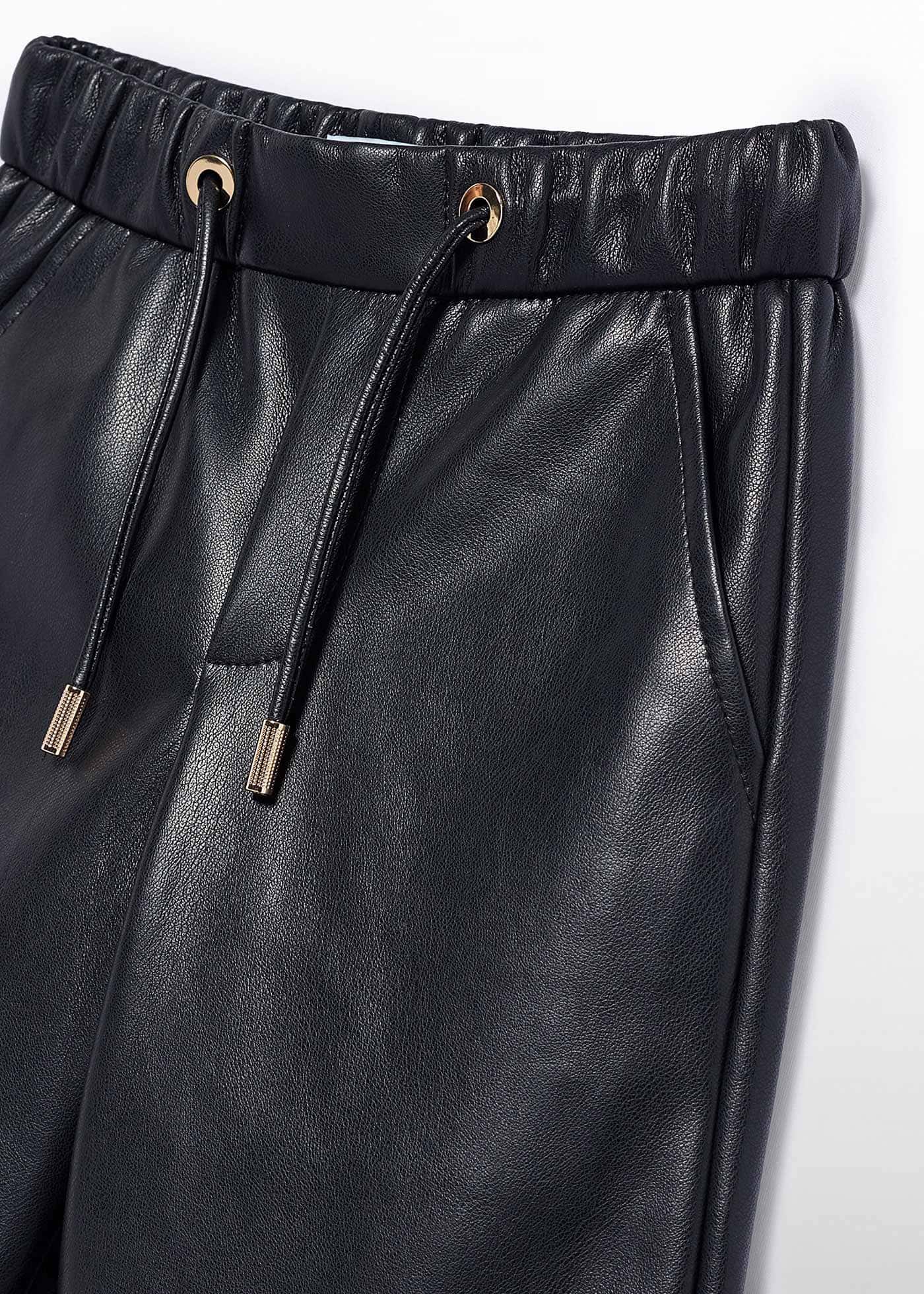 Girl Faux Leather Culotte Pants