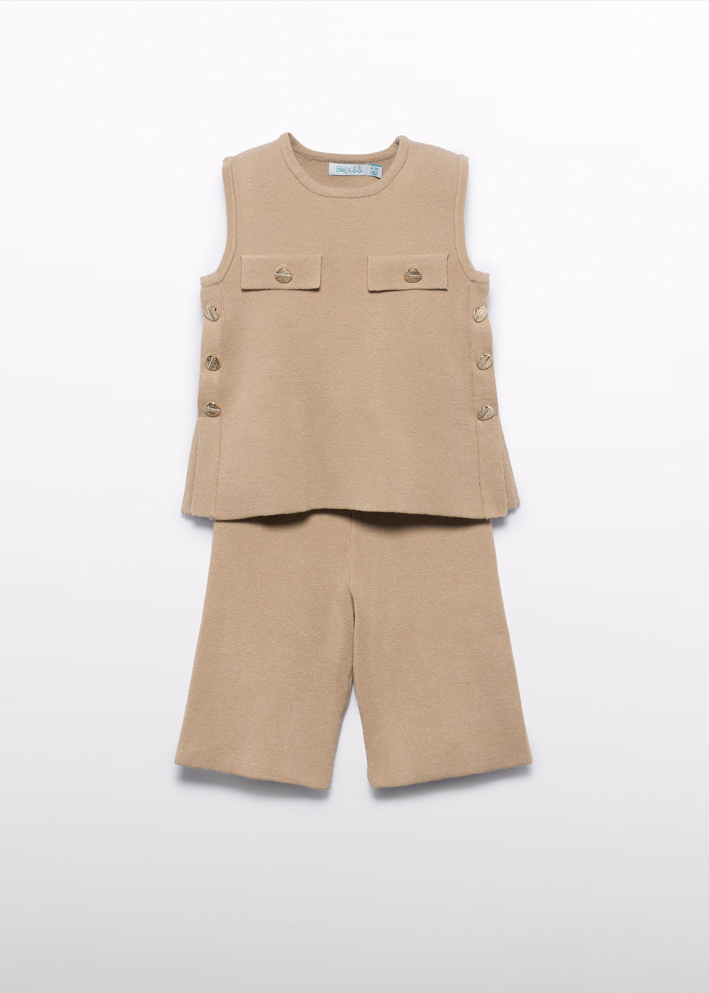 girls midi knit bermuda shorts set