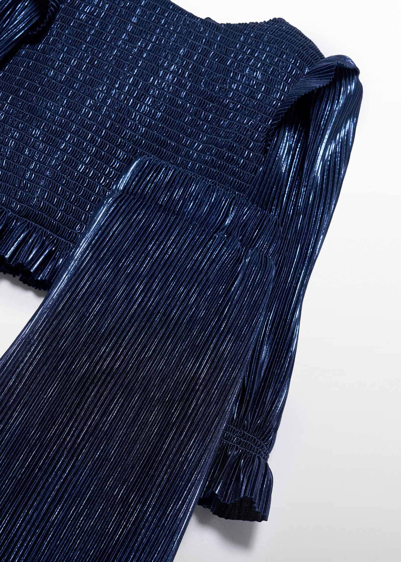 Ensemble pantalon à plis brillants fille