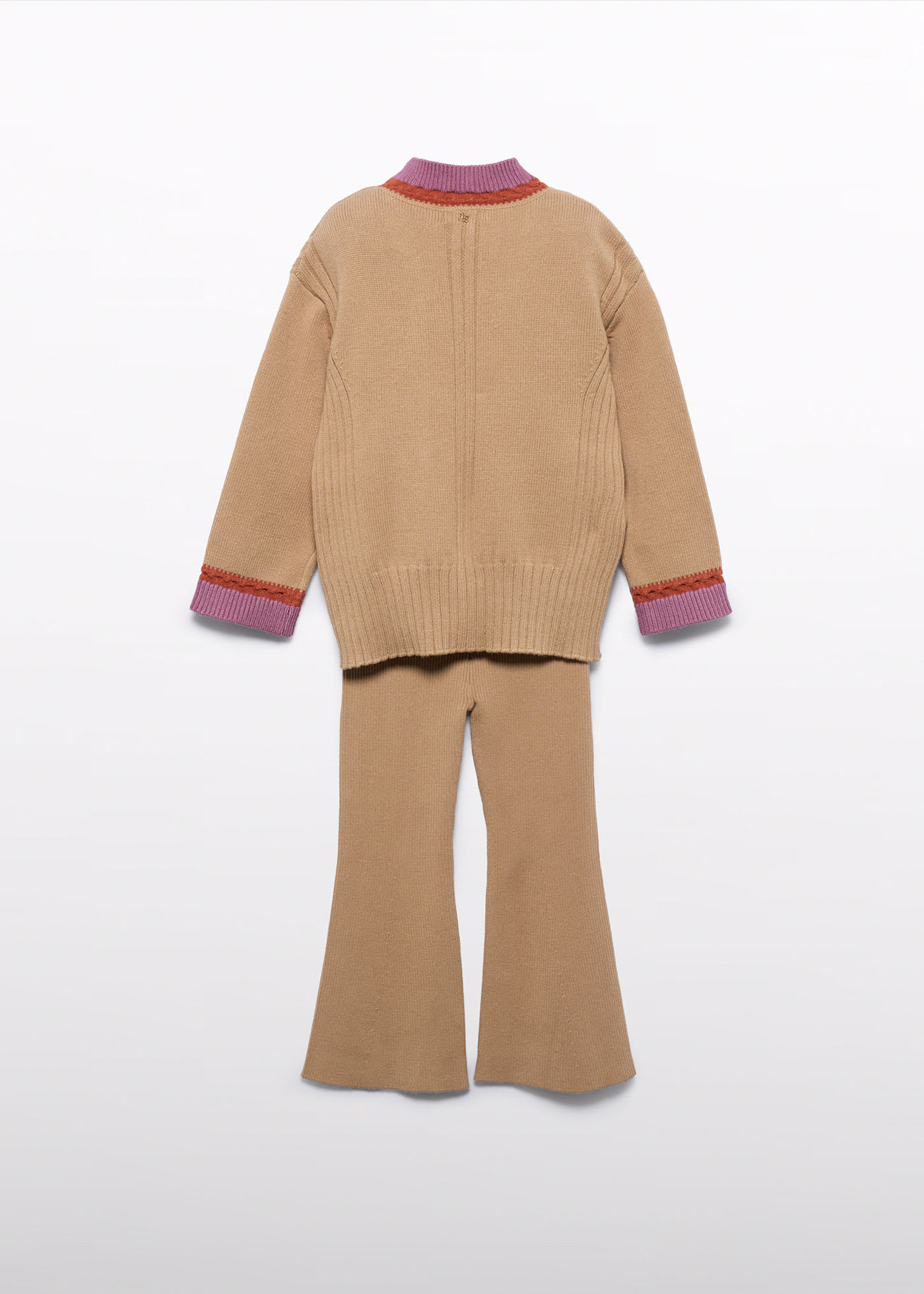 Ensemble pantalon en tricot côtelé fille Ensemble pantalon en tricot côtelé fille