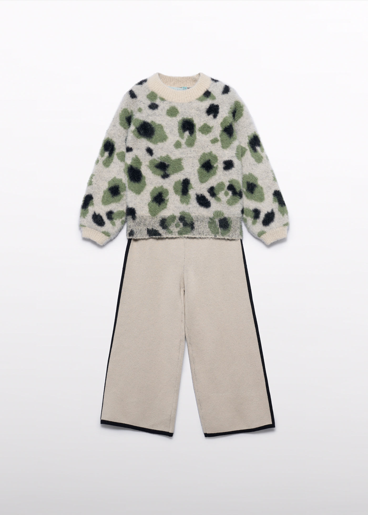 Ensemble pantalon fourrure léopard fille
