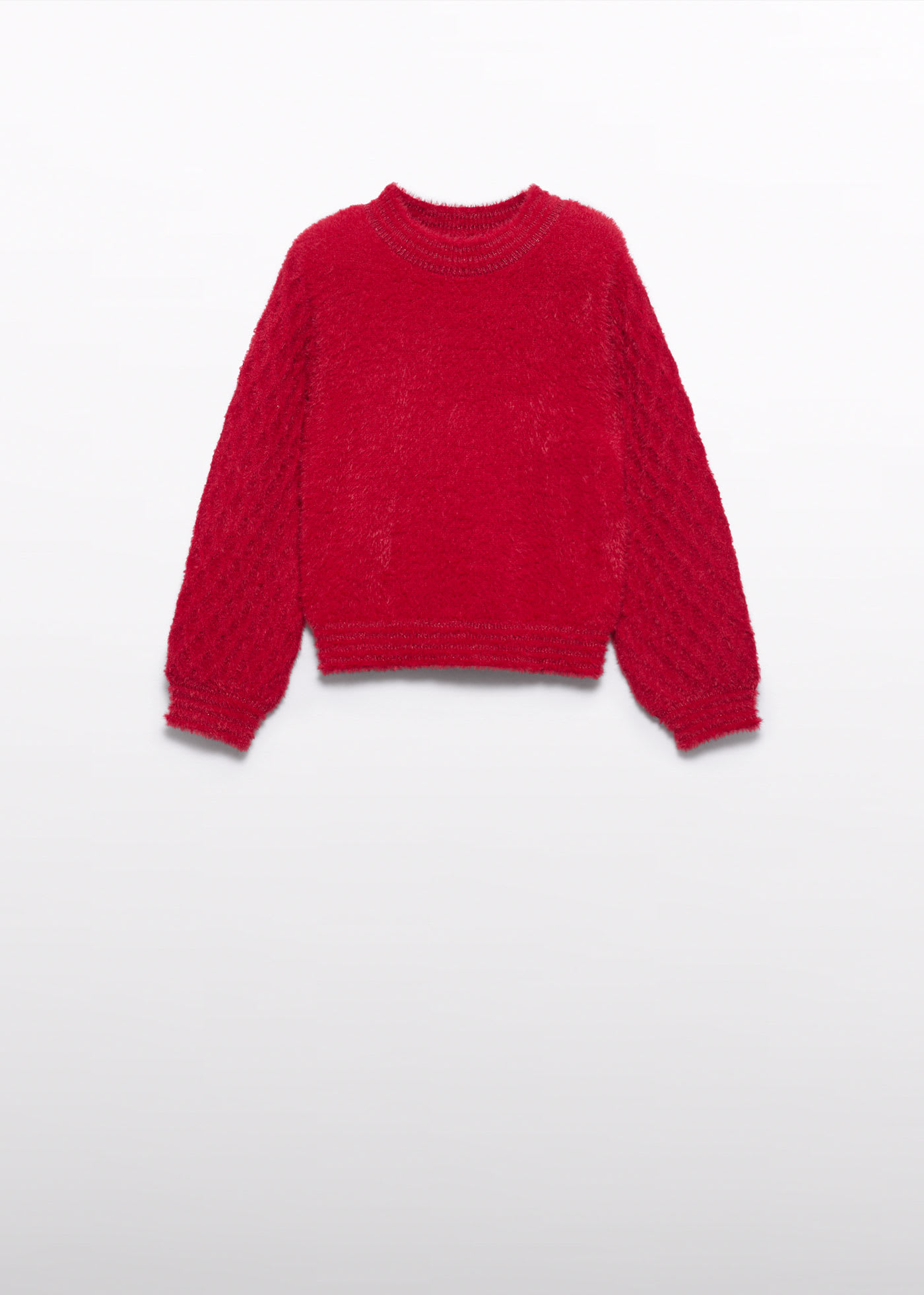 girls fluffy knit jumper