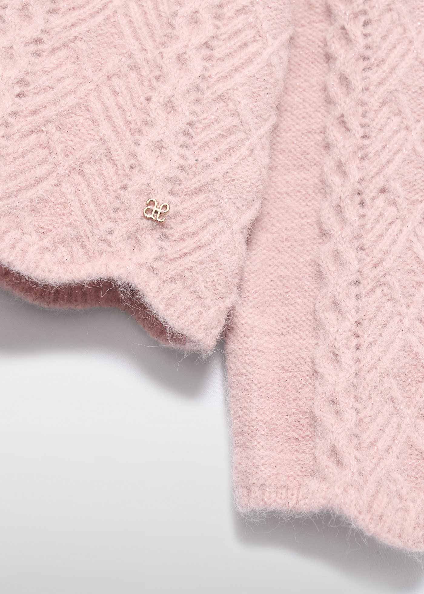 Pull tricoté ajouré fille