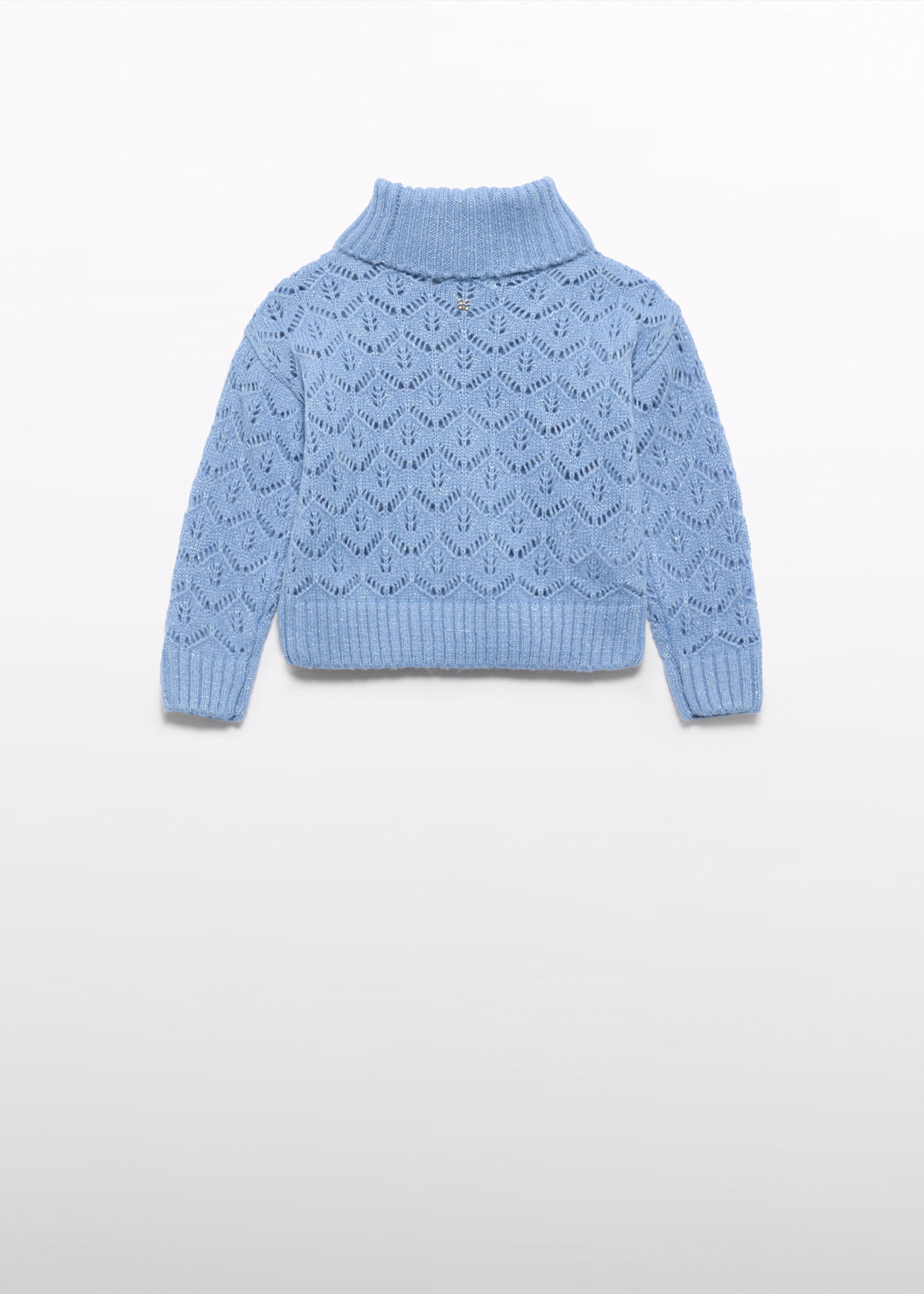 Pull à col roulé ajouré fille