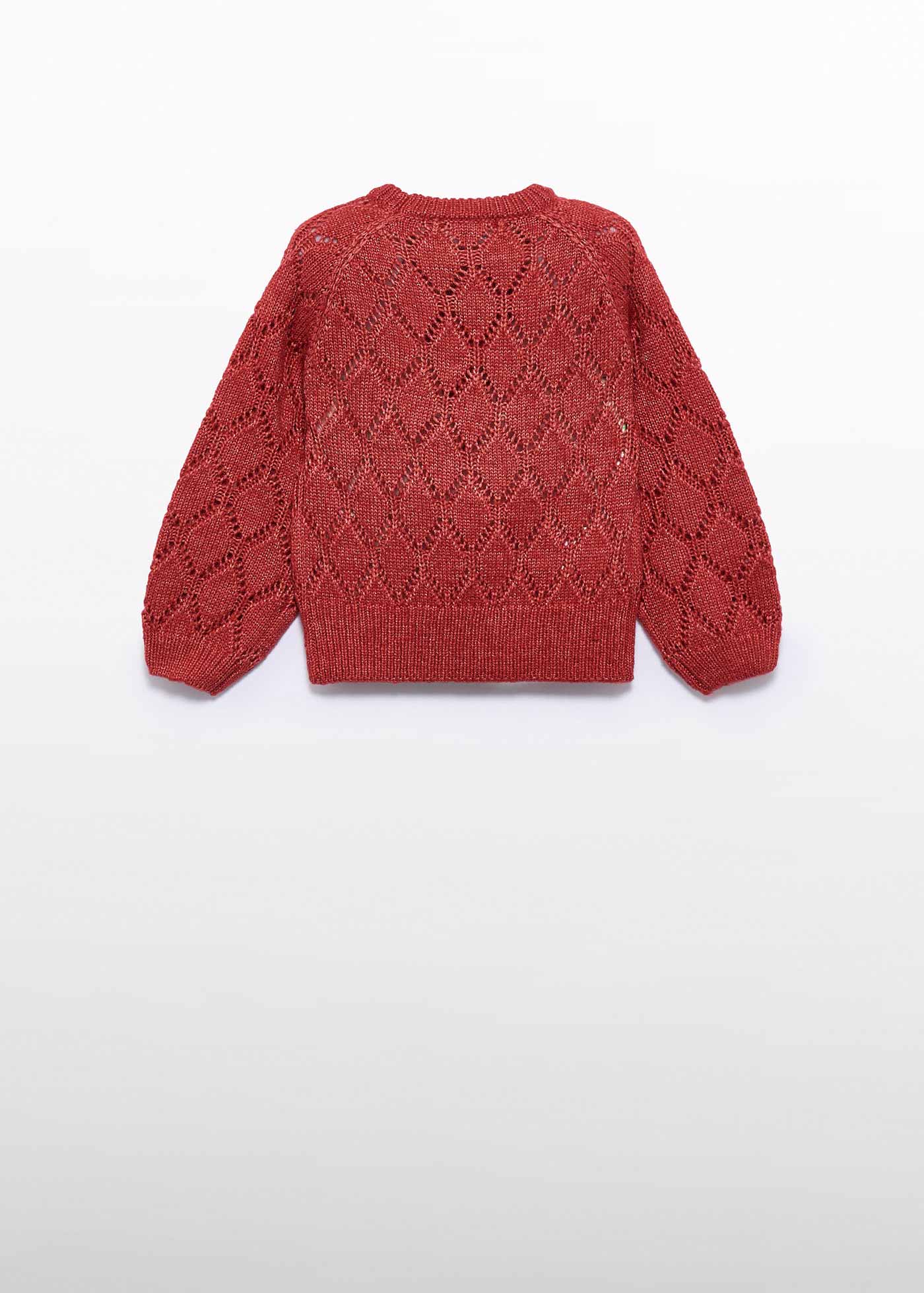 Girl Shiny Openwork Sweater