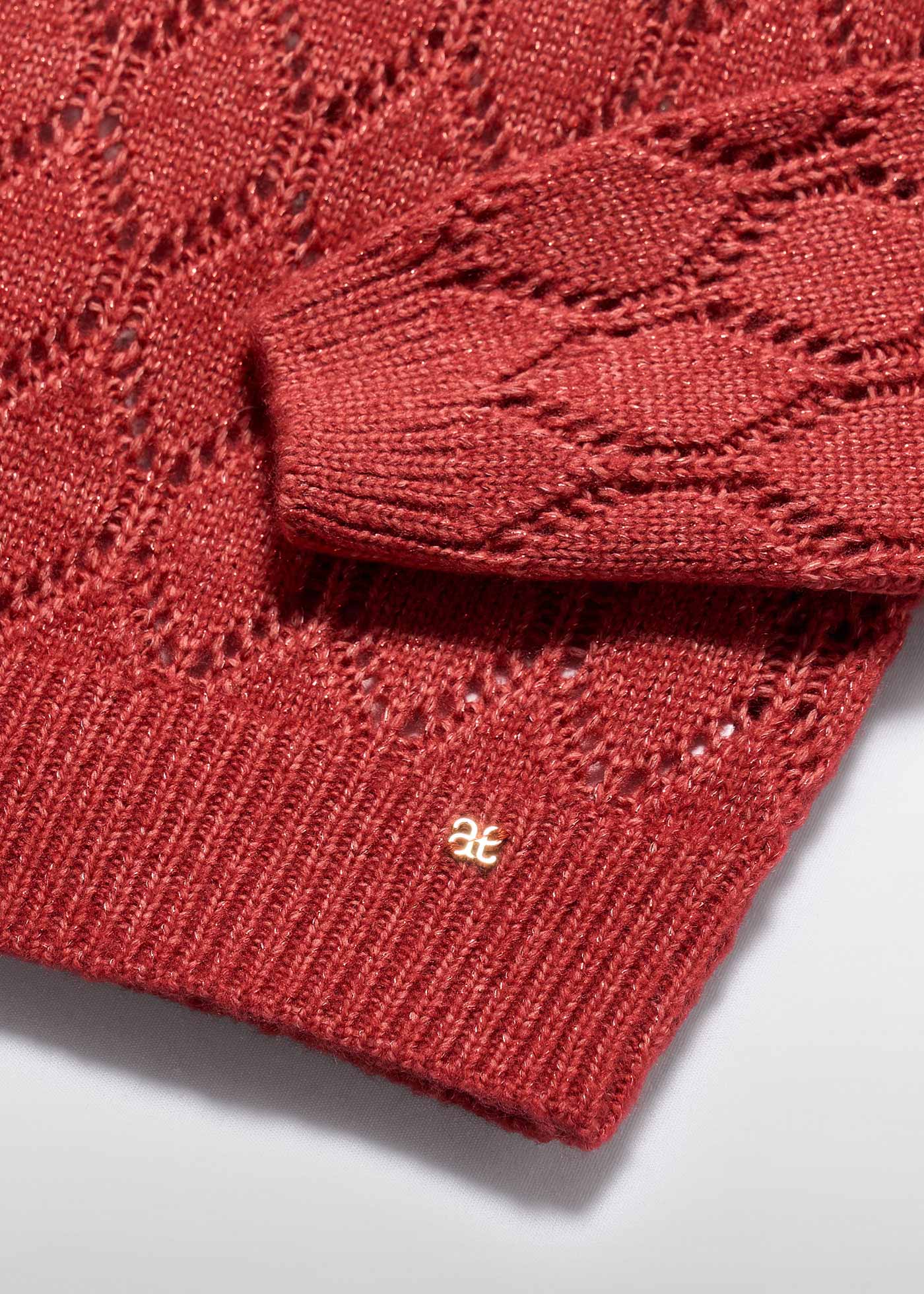 Girl Shiny Openwork Sweater