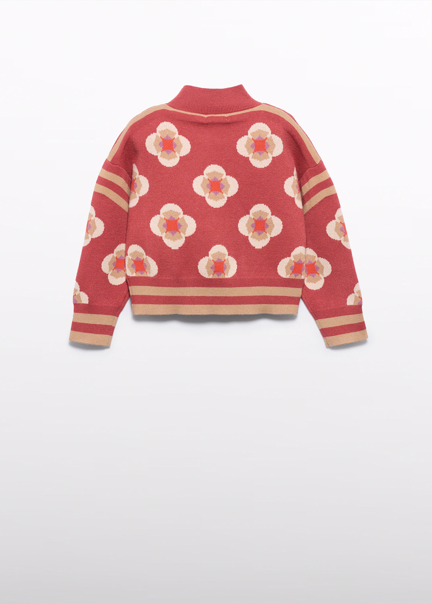 Girl Geometric Jacquard Sweater