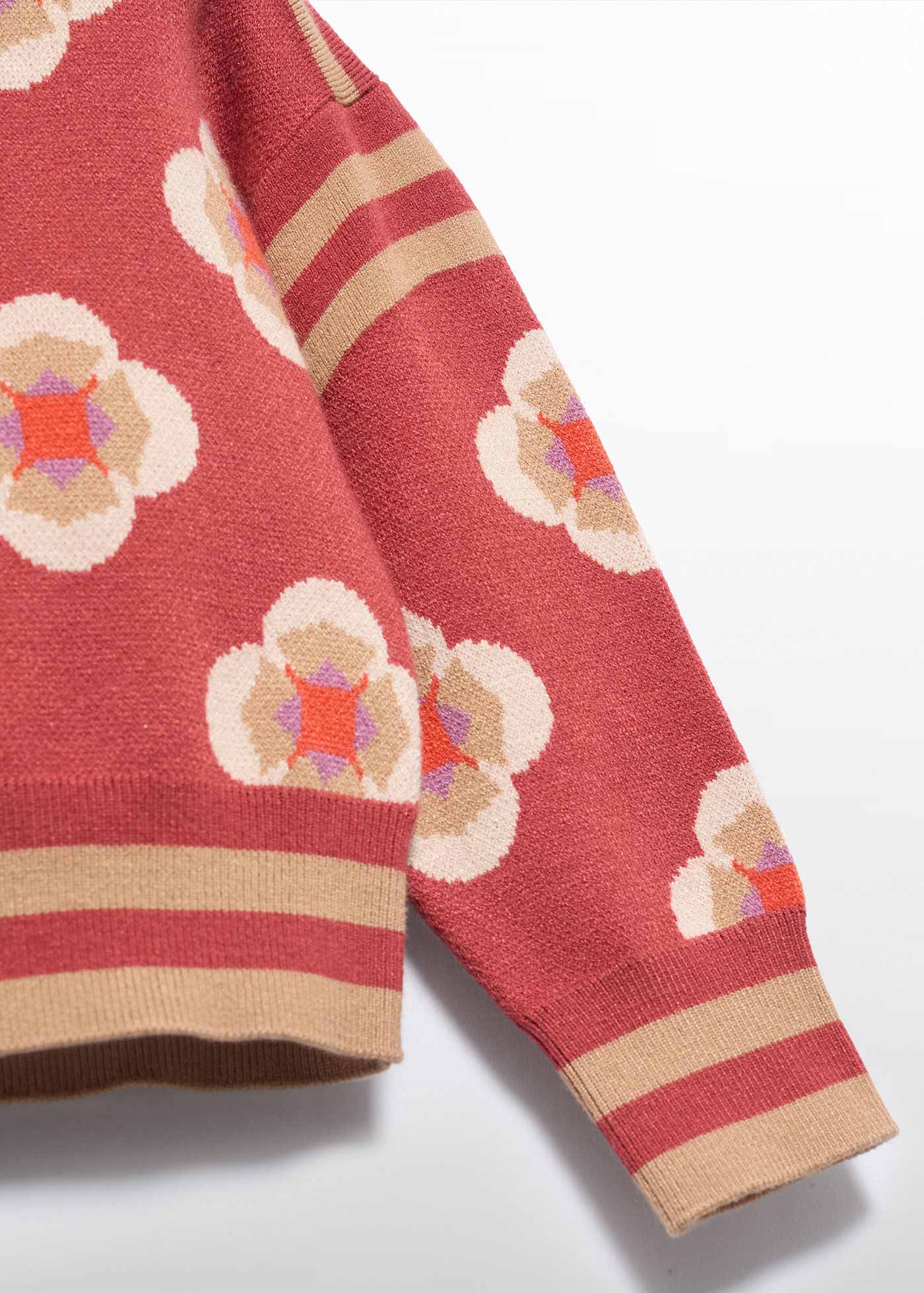 Girl Geometric Jacquard Sweater
