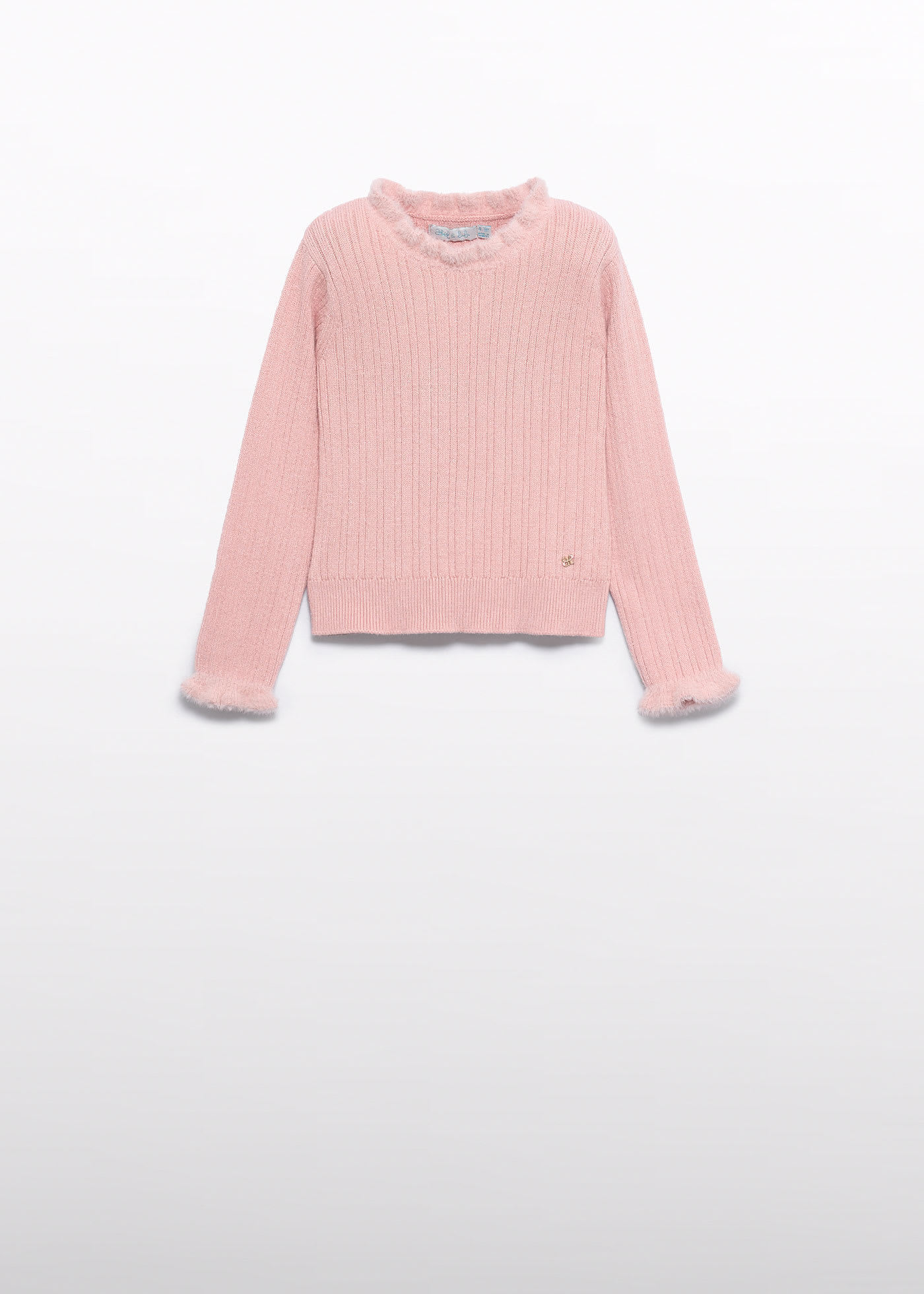 Pull en maille côtelée fille