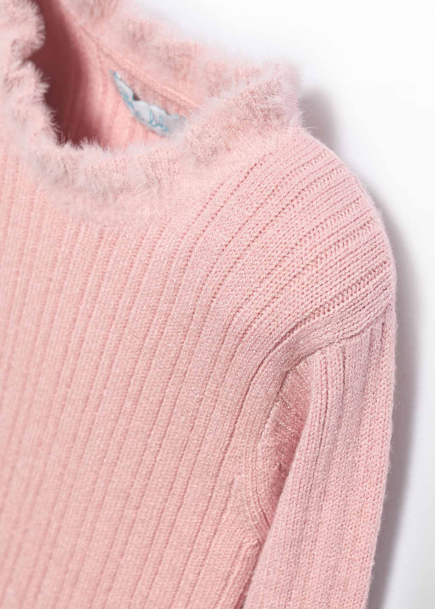 Pull en maille côtelée fille