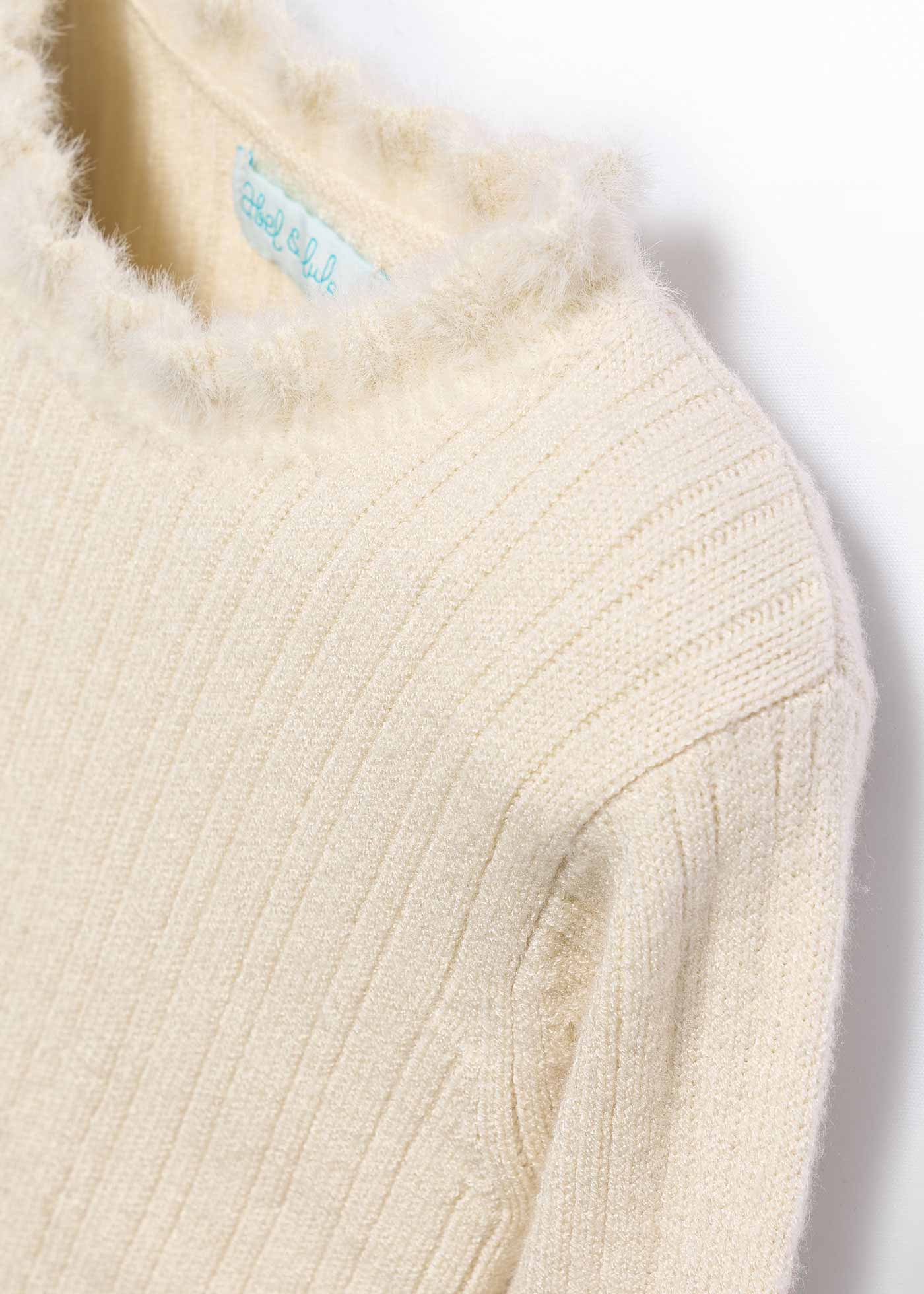 Pull en maille côtelée fille