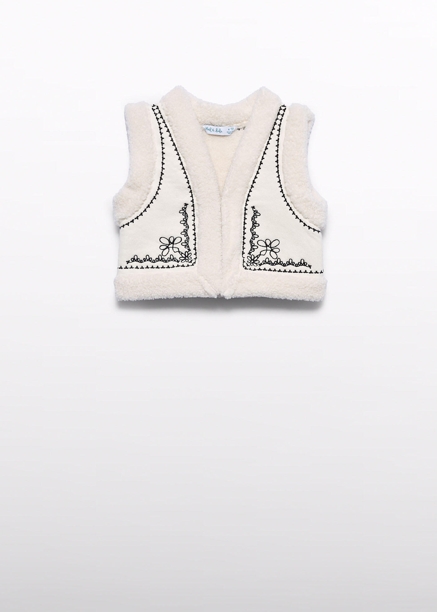 Gilet double-face ricamo bambina