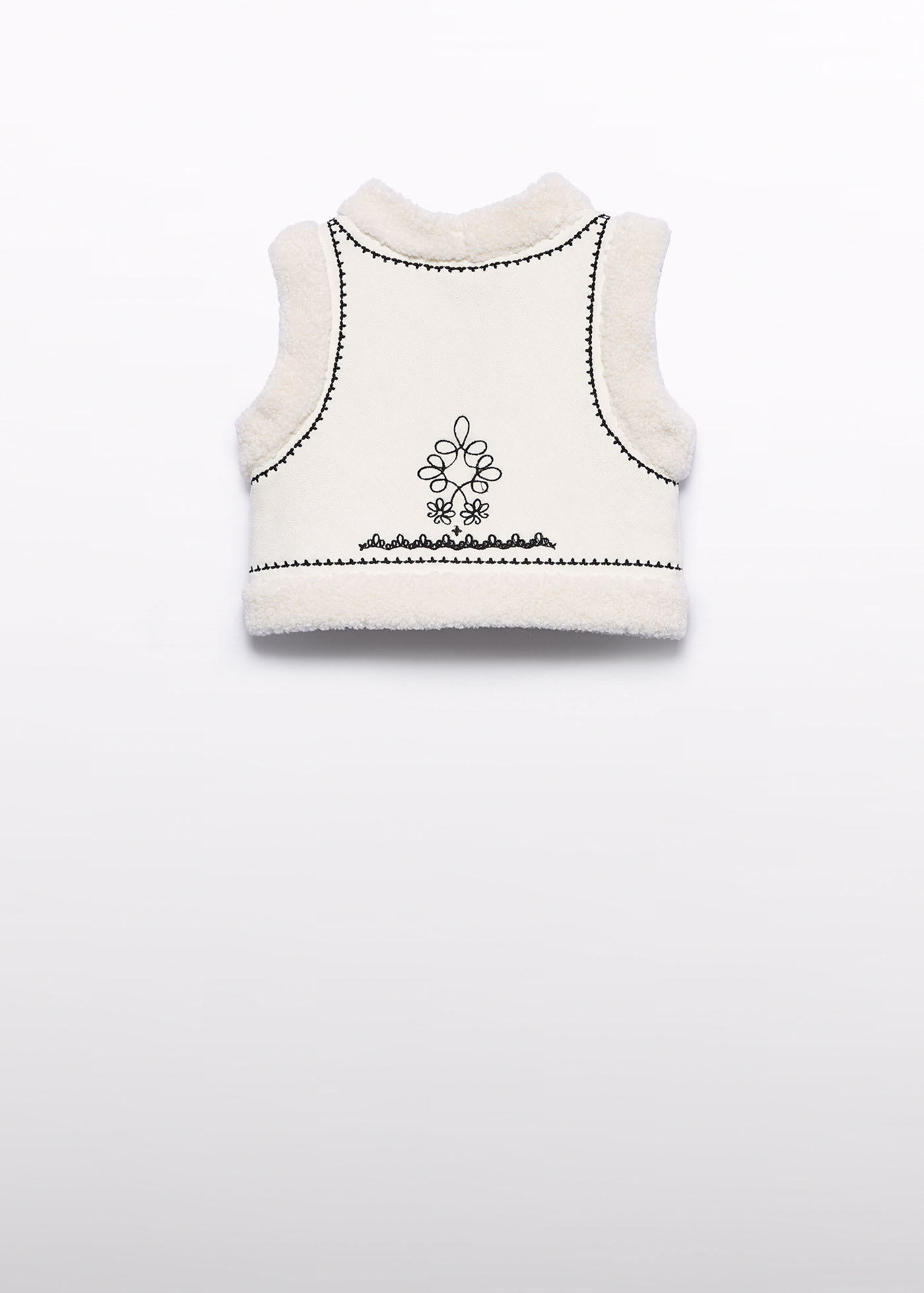 girls reversible embroidered vest