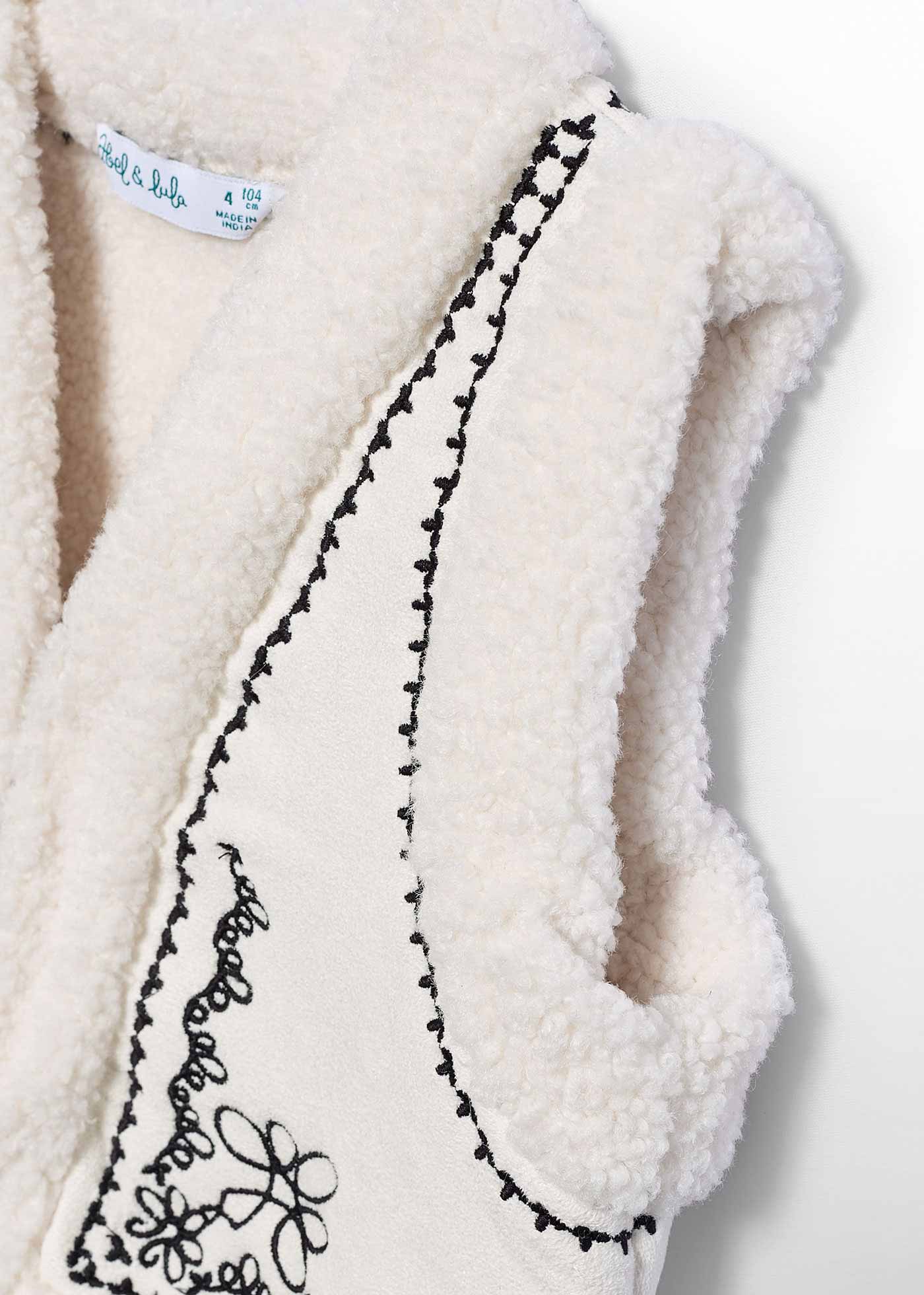 girls reversible embroidered vest