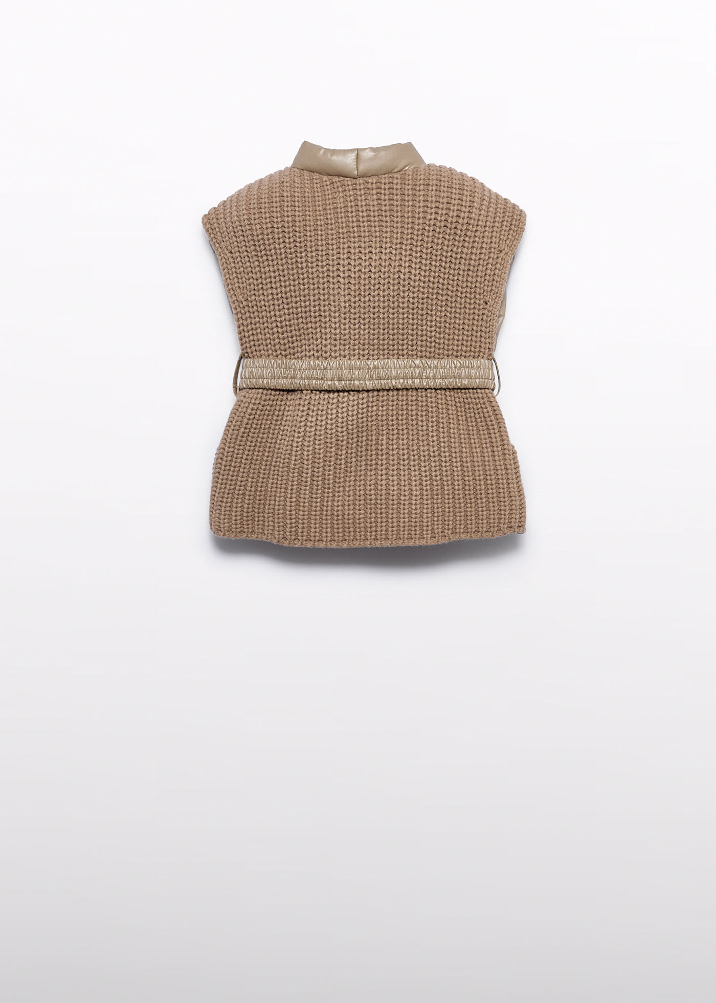 Gilet matelassé en simili-cuir flle