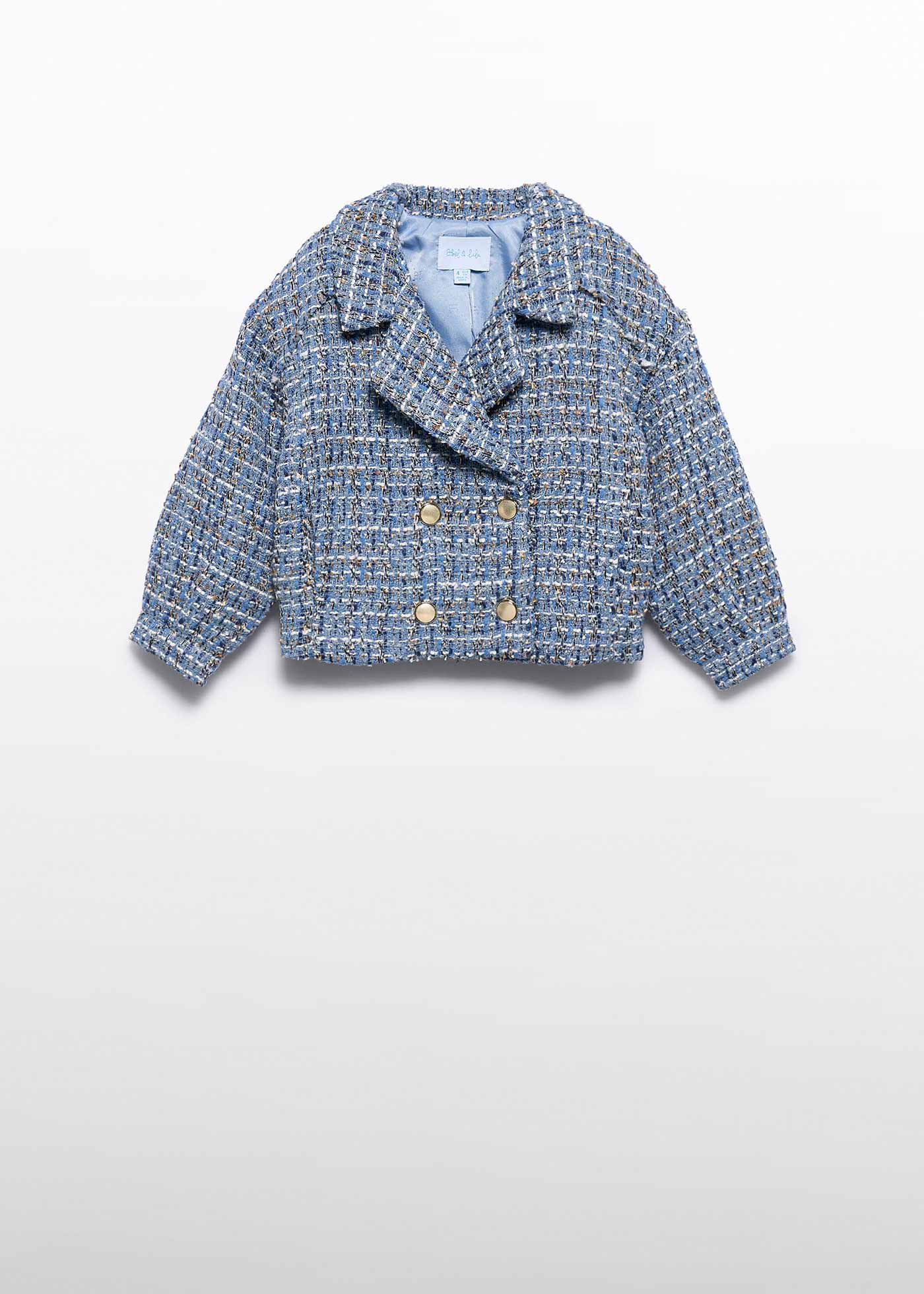 Casaco tweed duplo peito menina