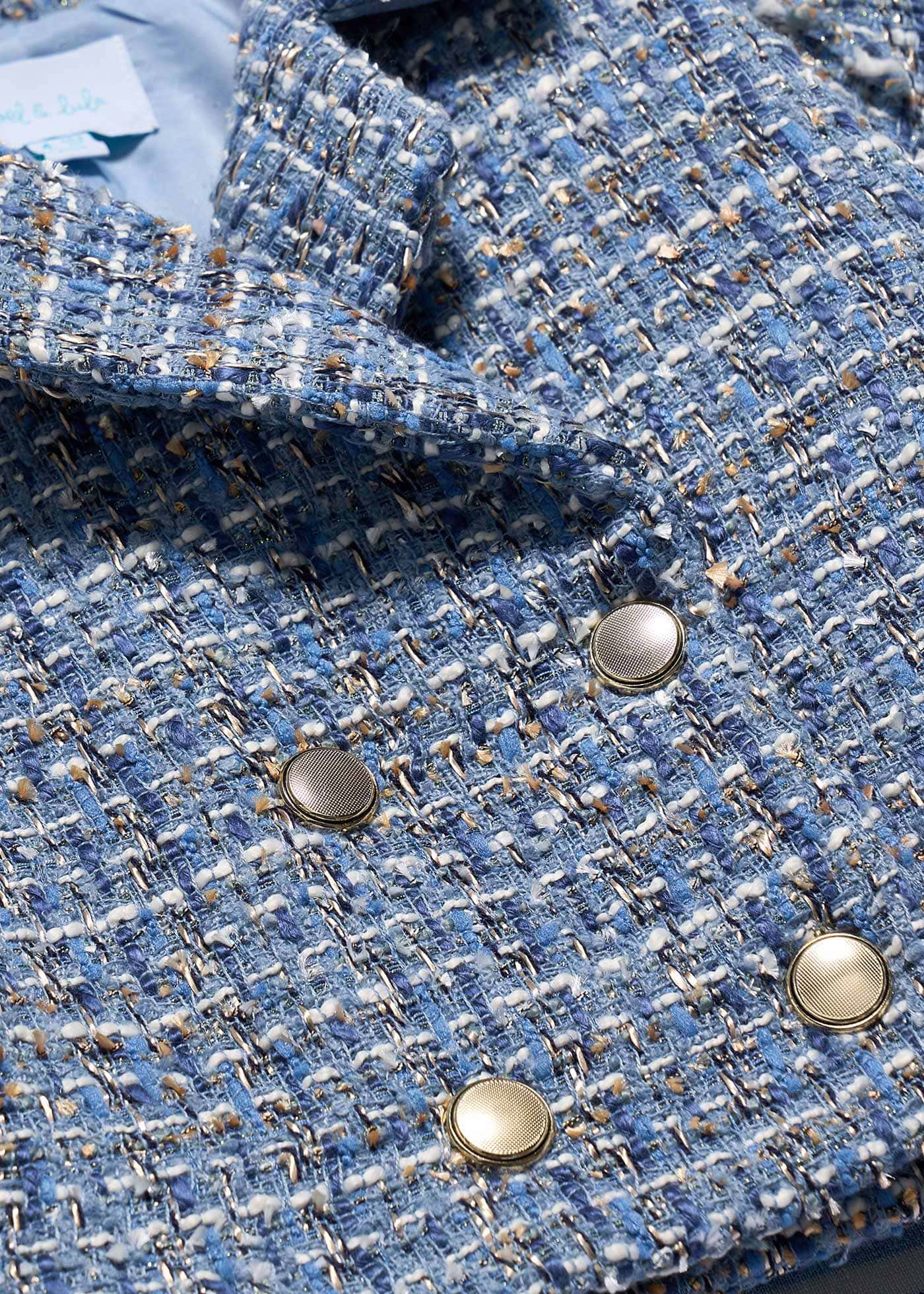 Girl Double-Breasted Tweed Jacket