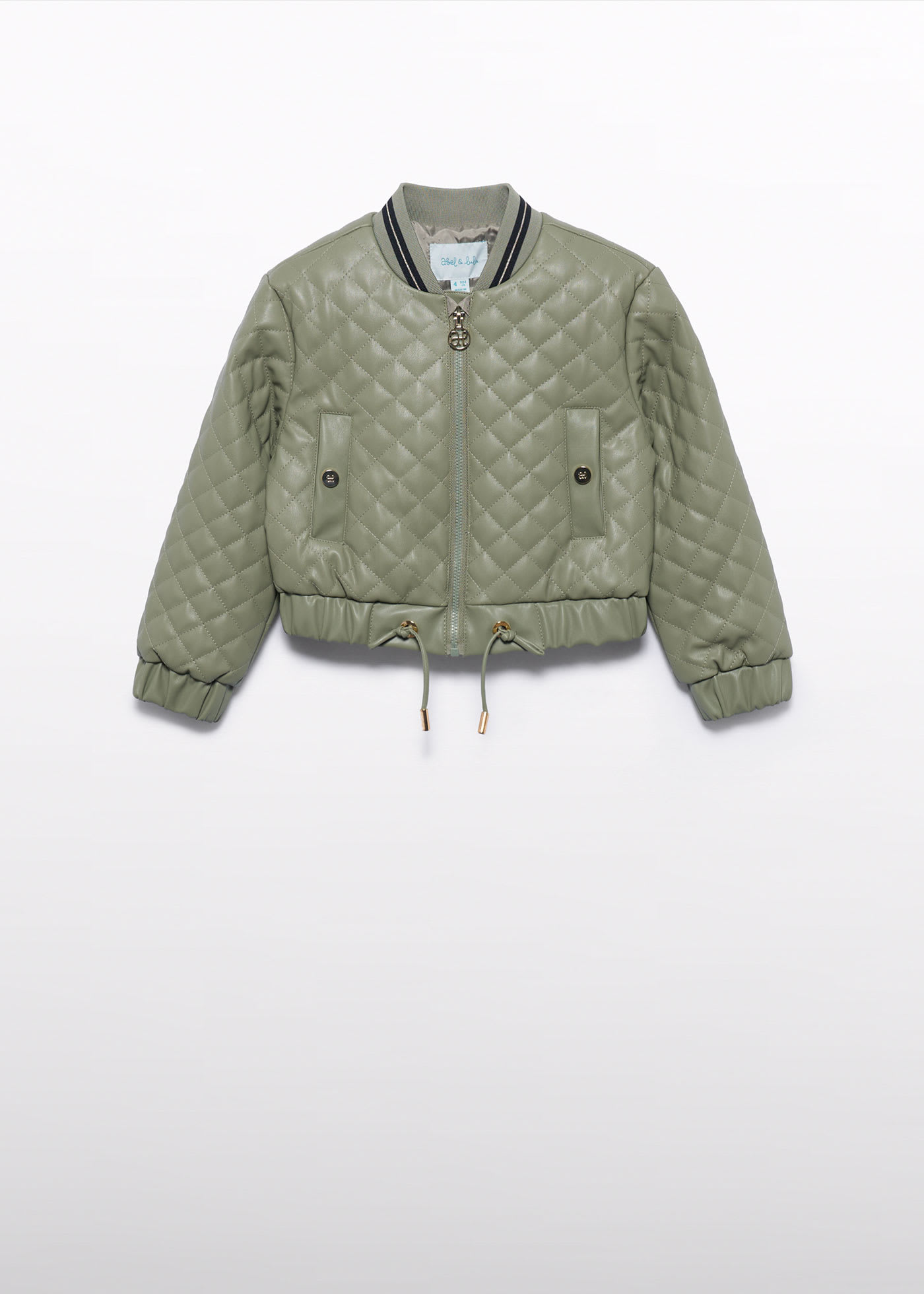 Girl Quilted Faux Leather Jacket