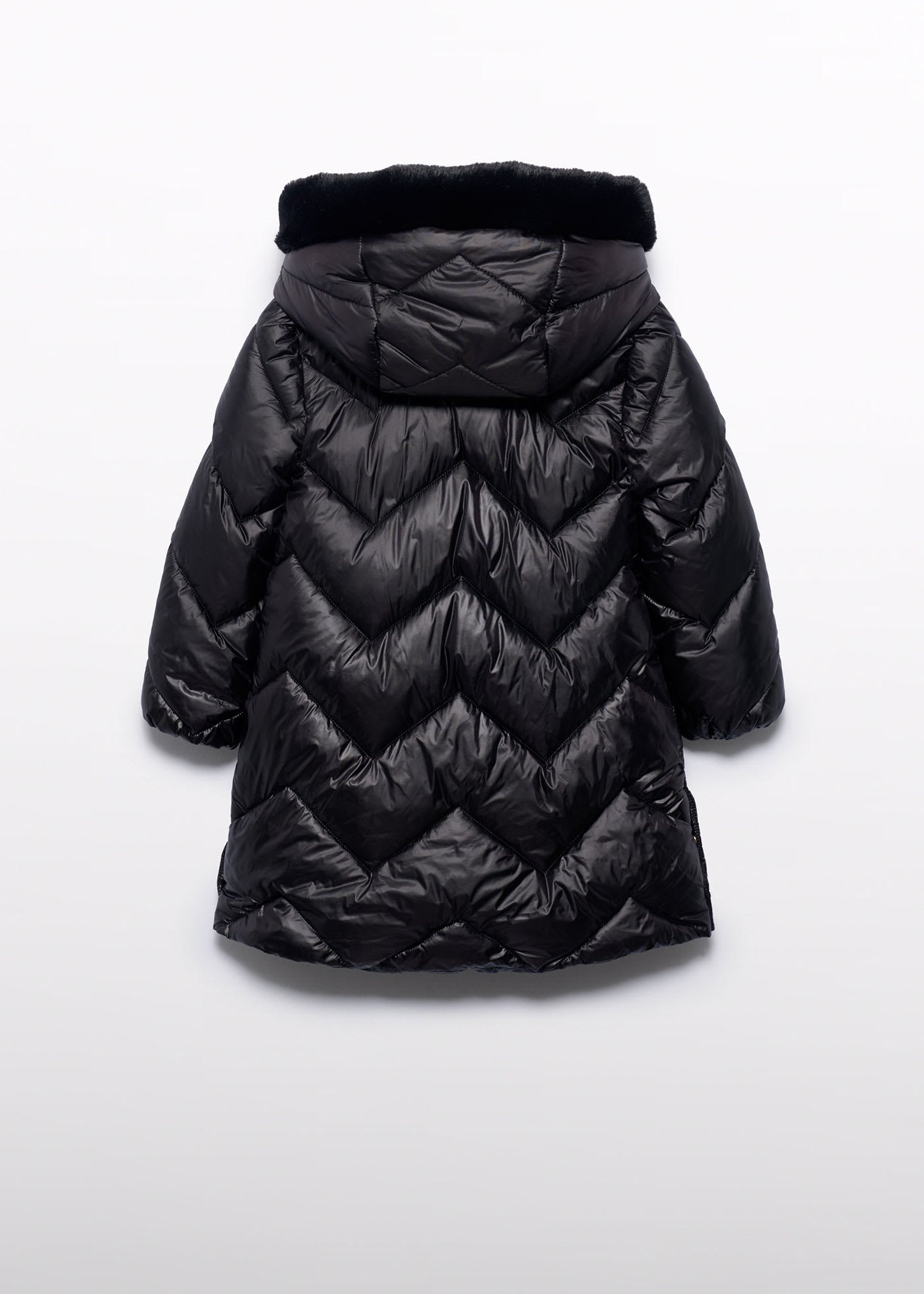 Manteau long matelassé fille