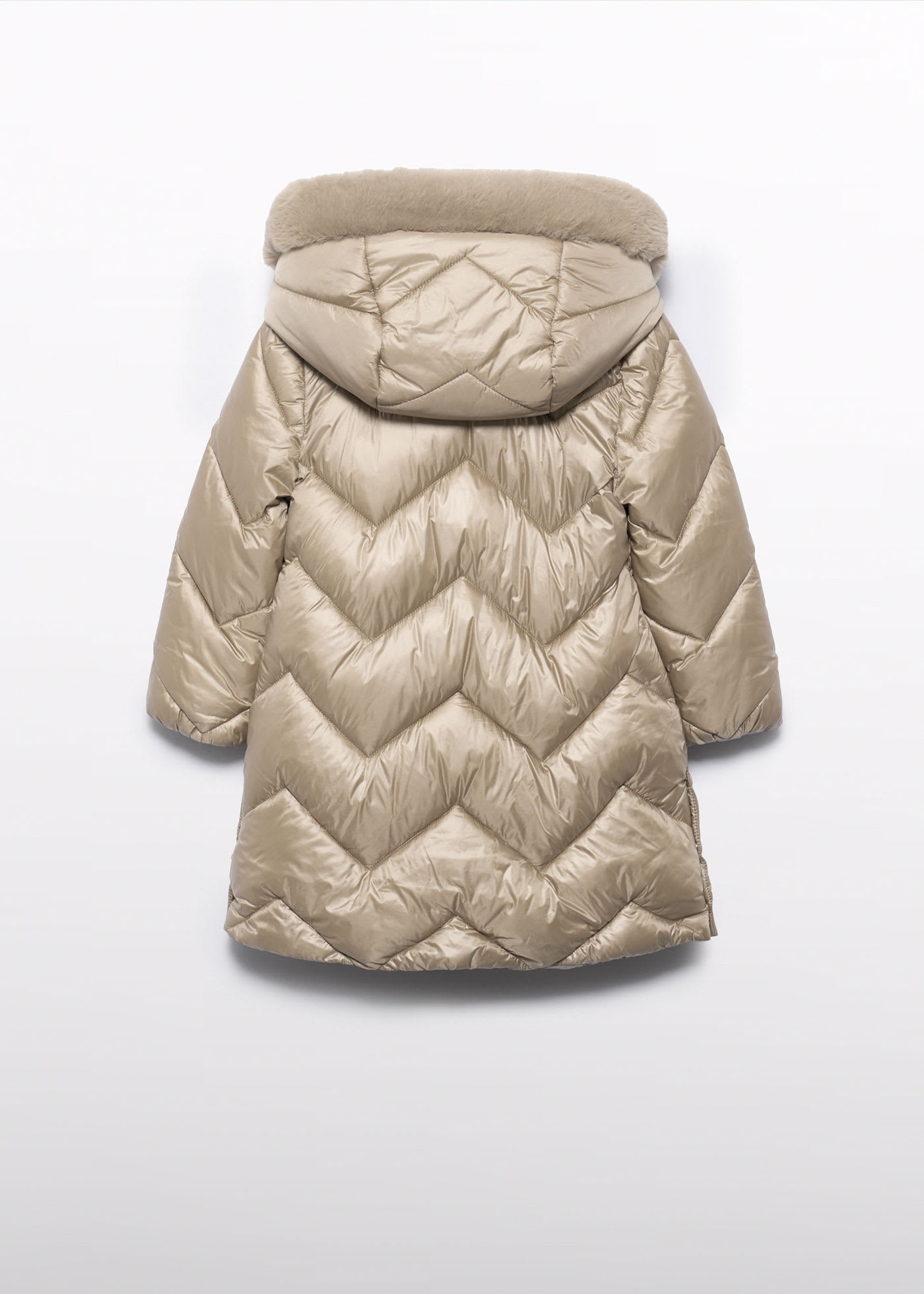Girls long quilted jacket