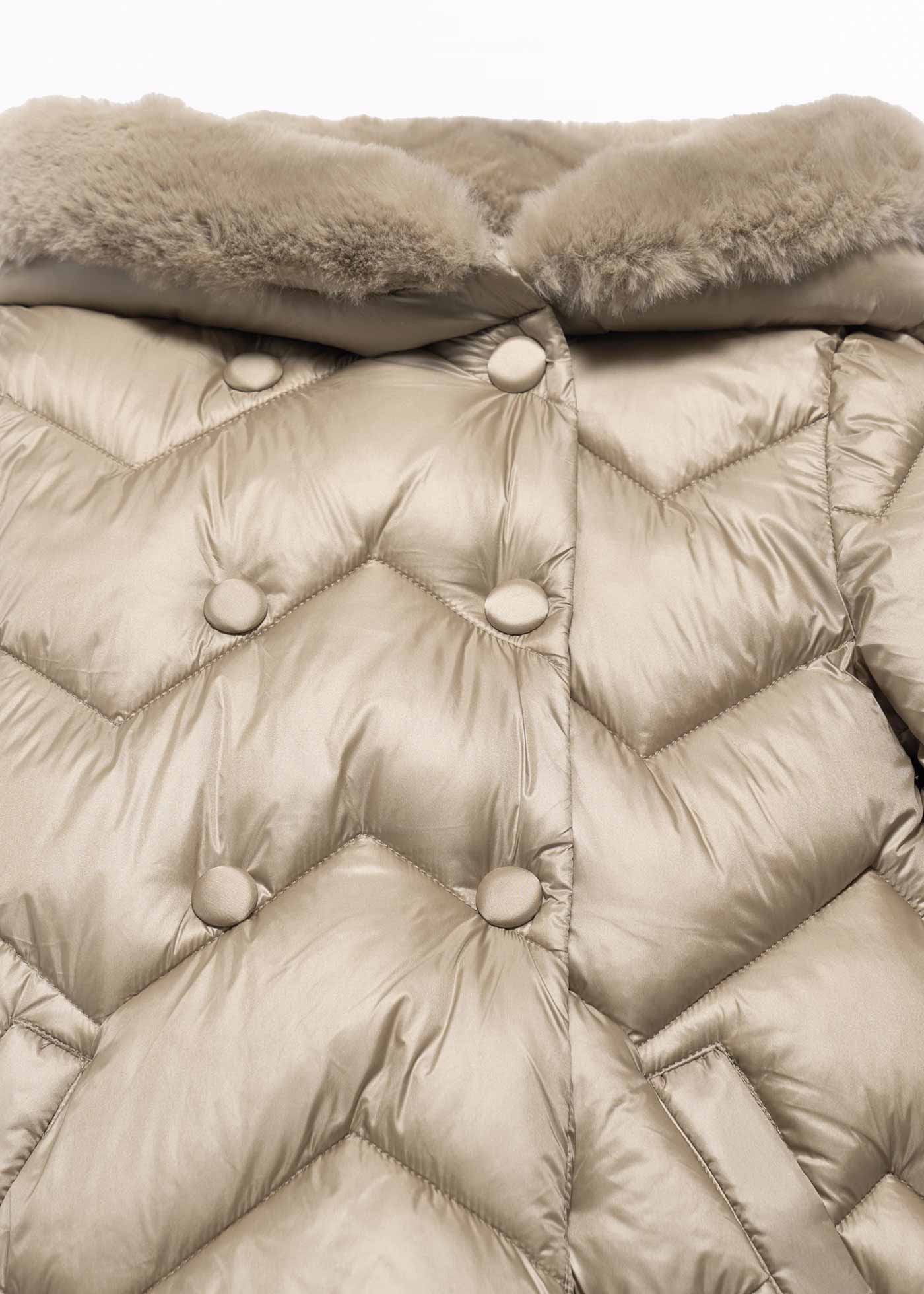 Girls long quilted jacket