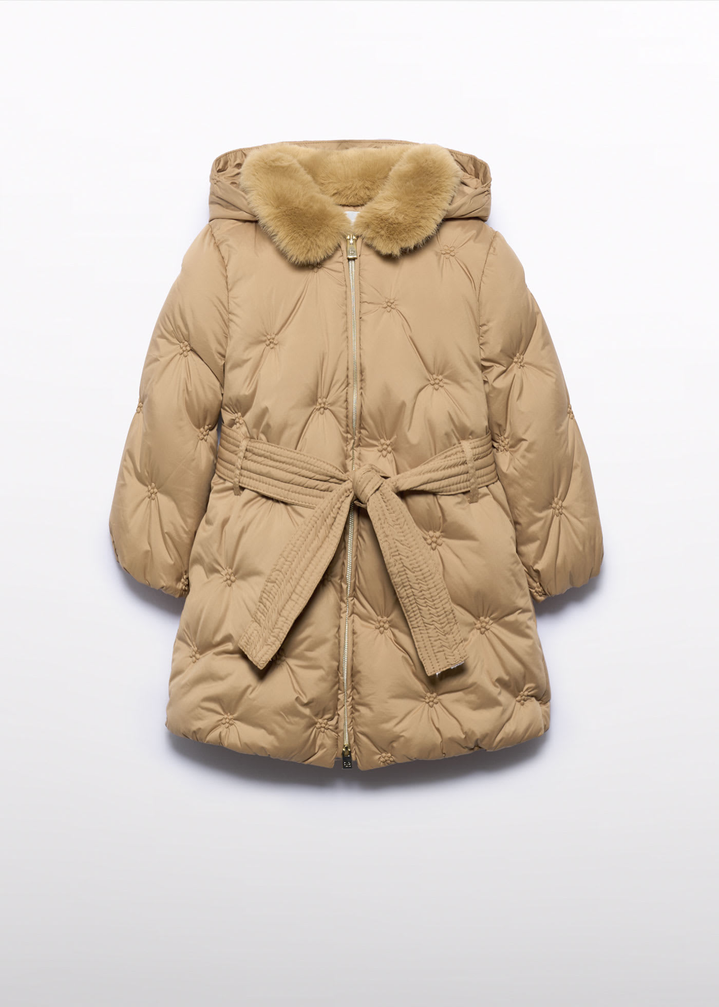 Girls embroidered quilted jacket