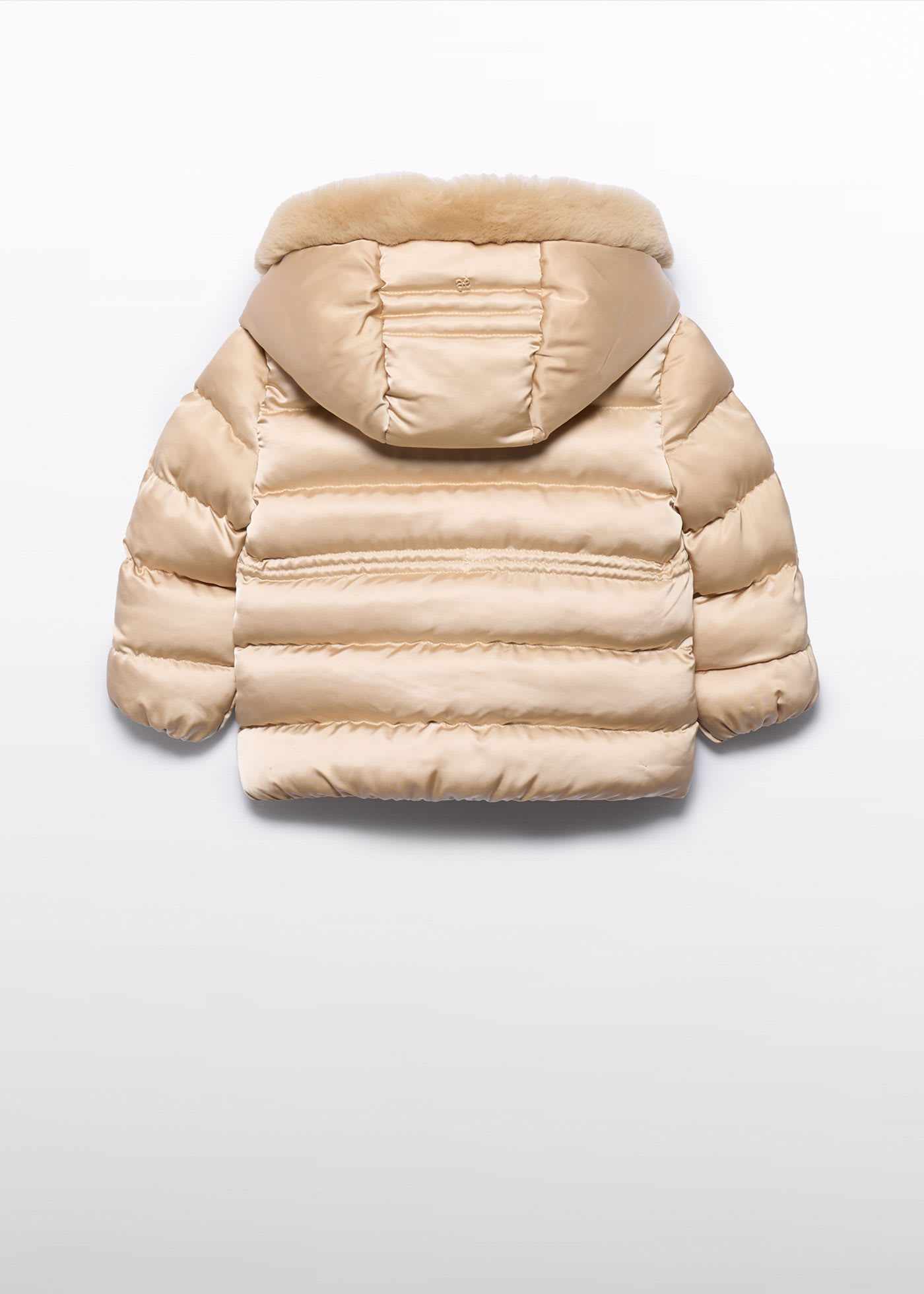 Girls satin fur coat