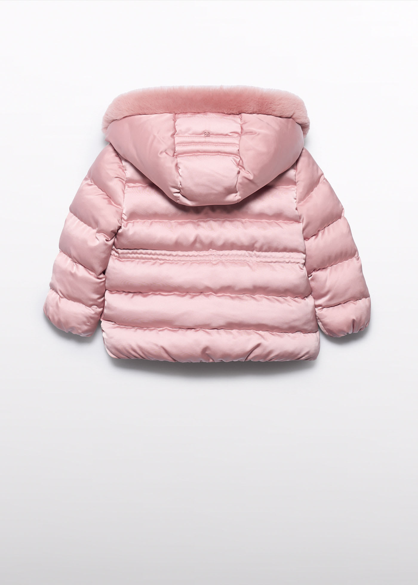 Girls satin fur coat