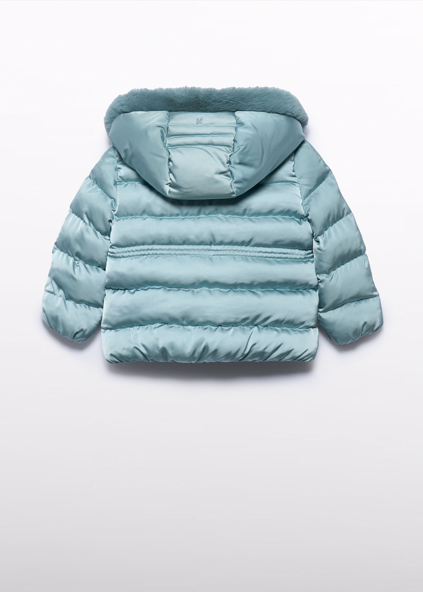 Girls satin fur coat