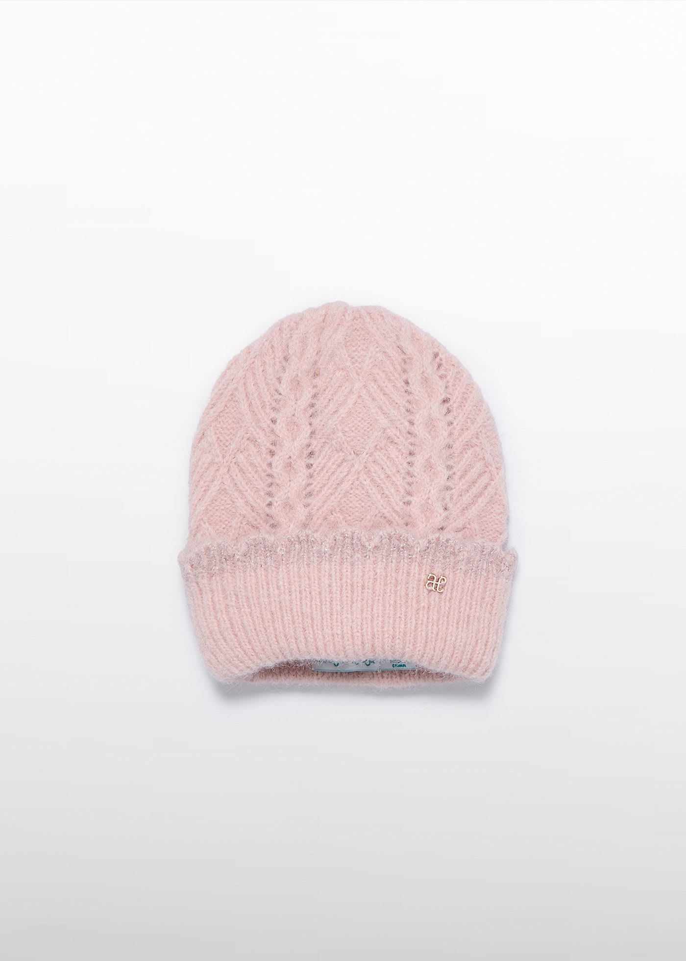 Bonnet tricoté ajouré fille