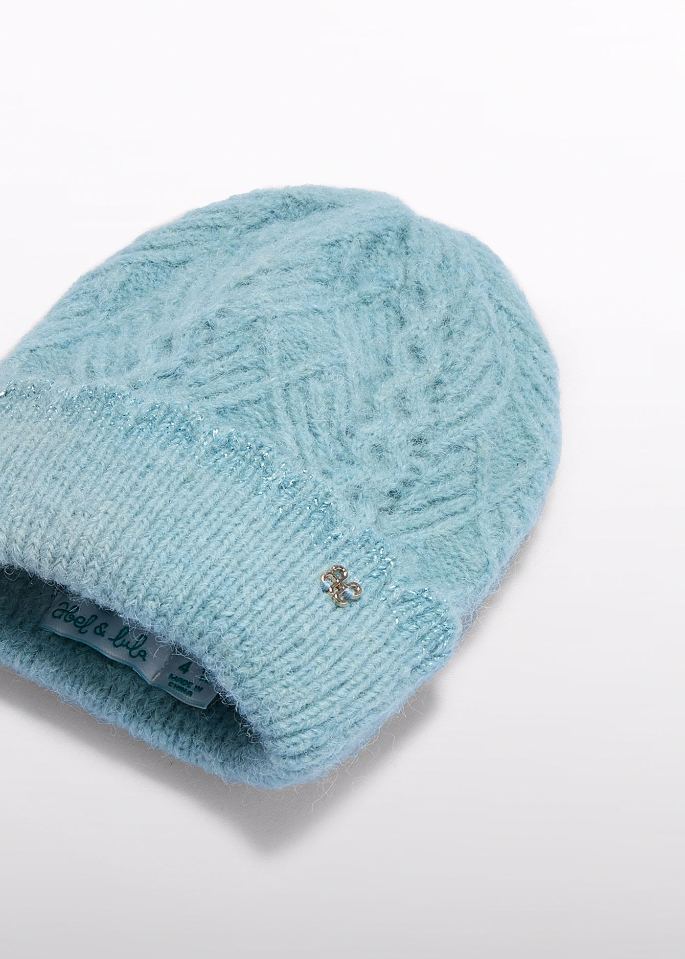 Bonnet tricoté ajouré fille