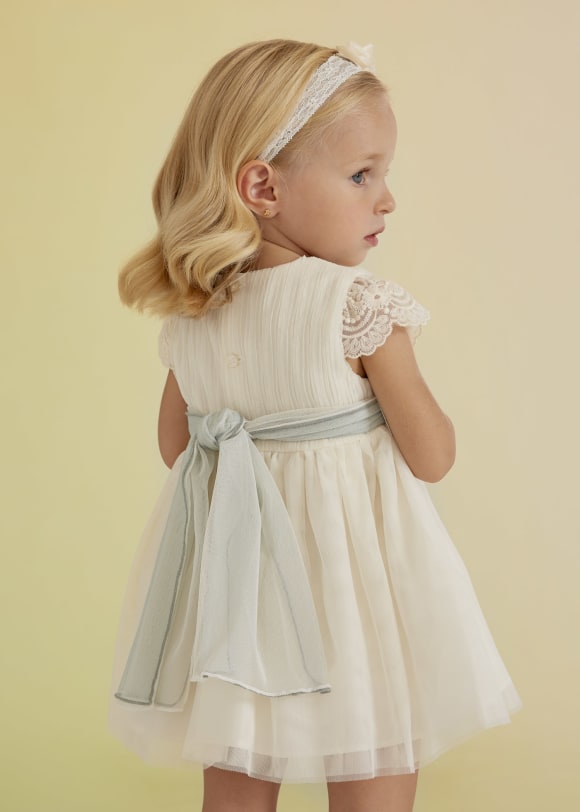 Sukienka niemowlęca z plisowanego tiulu