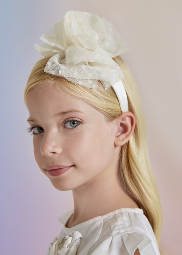 Tulle flower headband girl