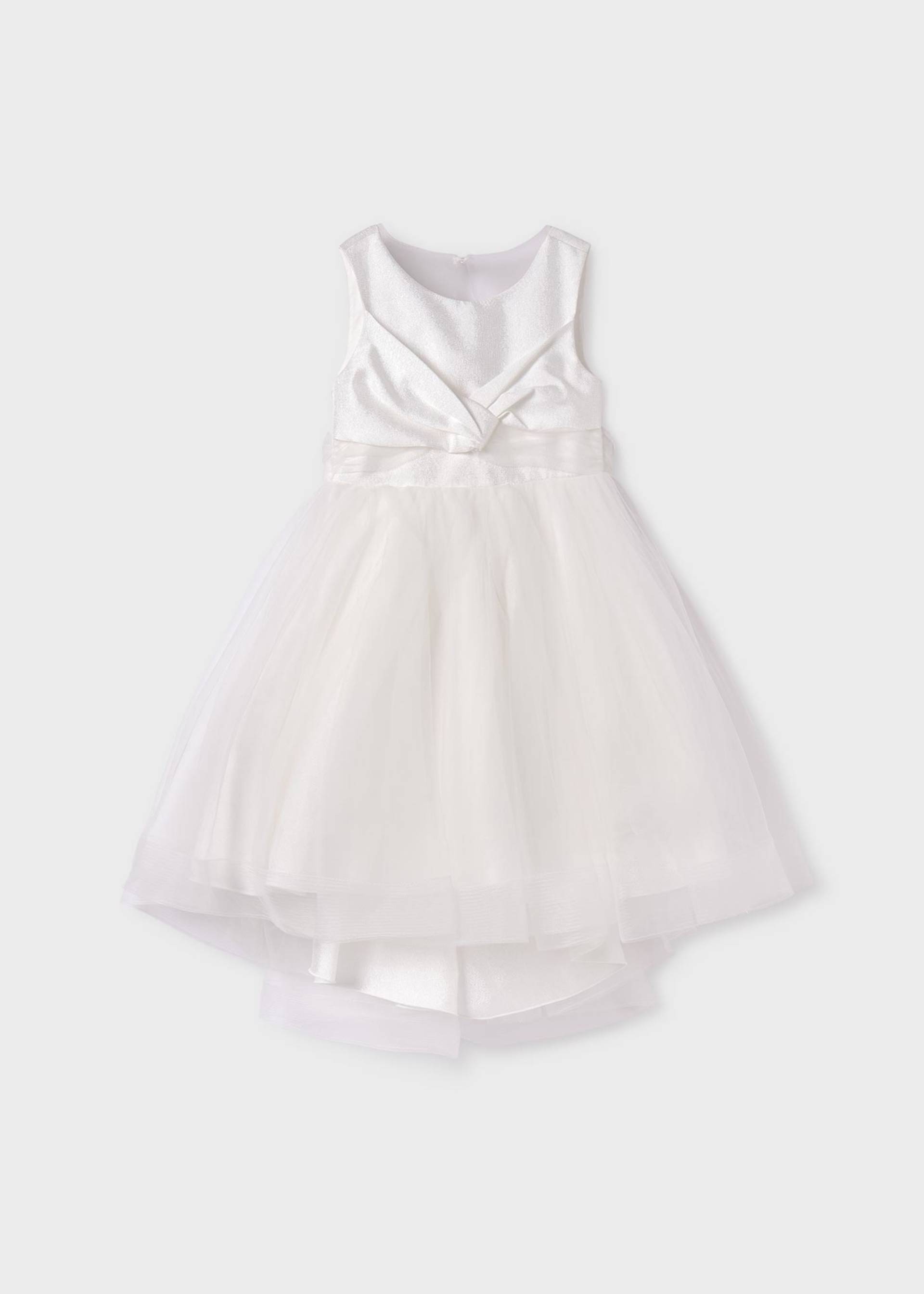 Abito tulle fantasia glitter bambina