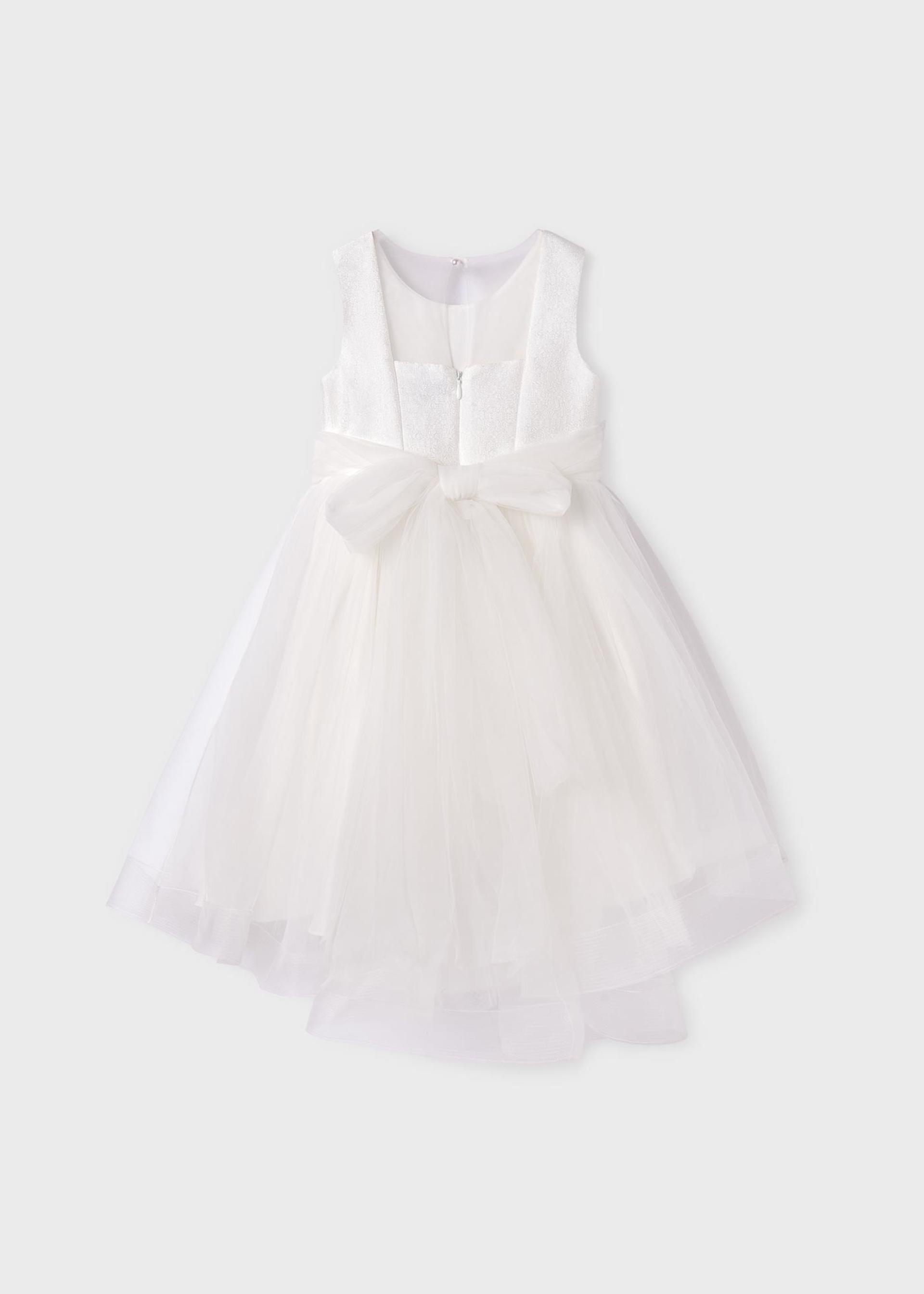 Abito tulle fantasia glitter bambina