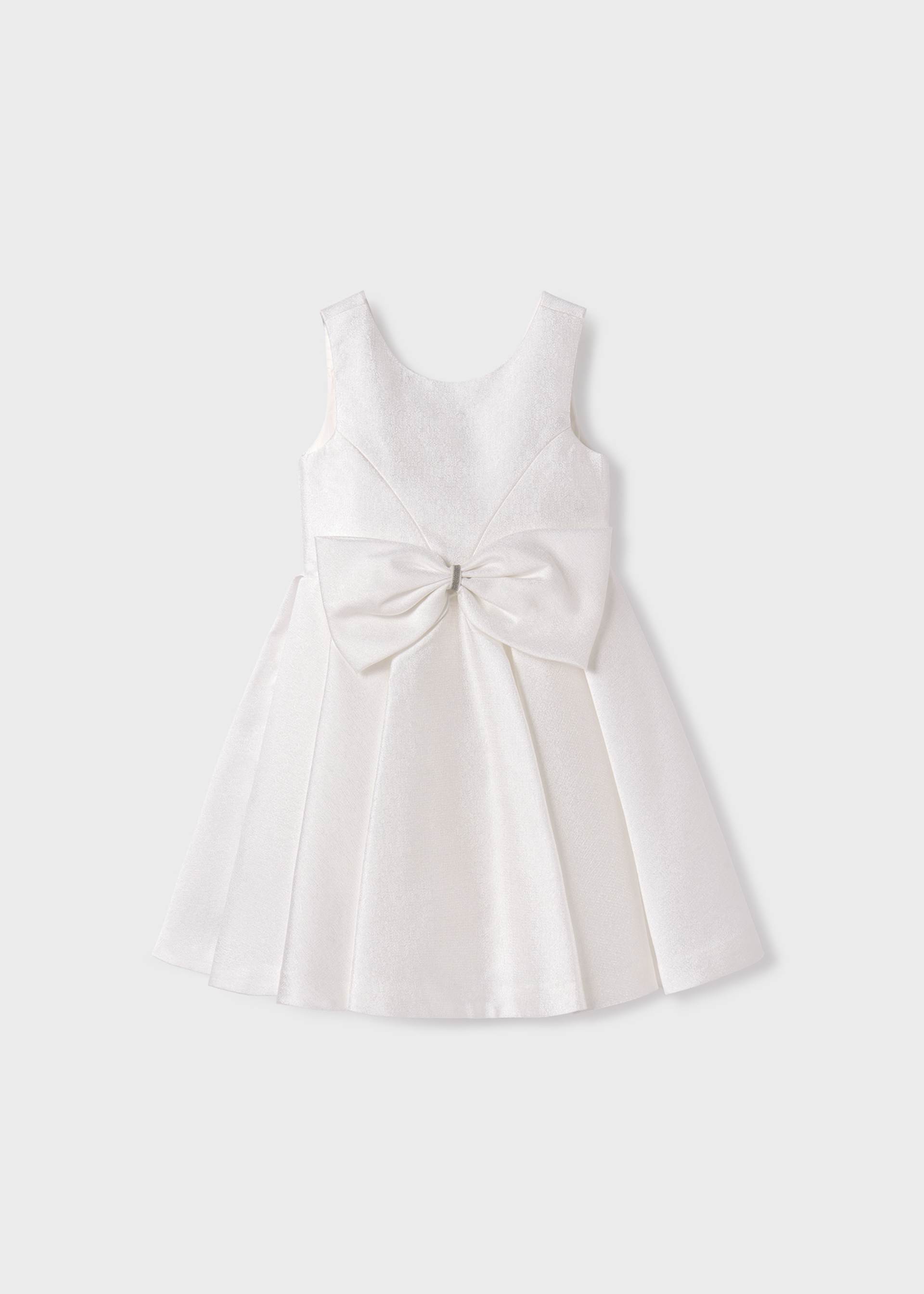 Abito lucido con fiocco bambina